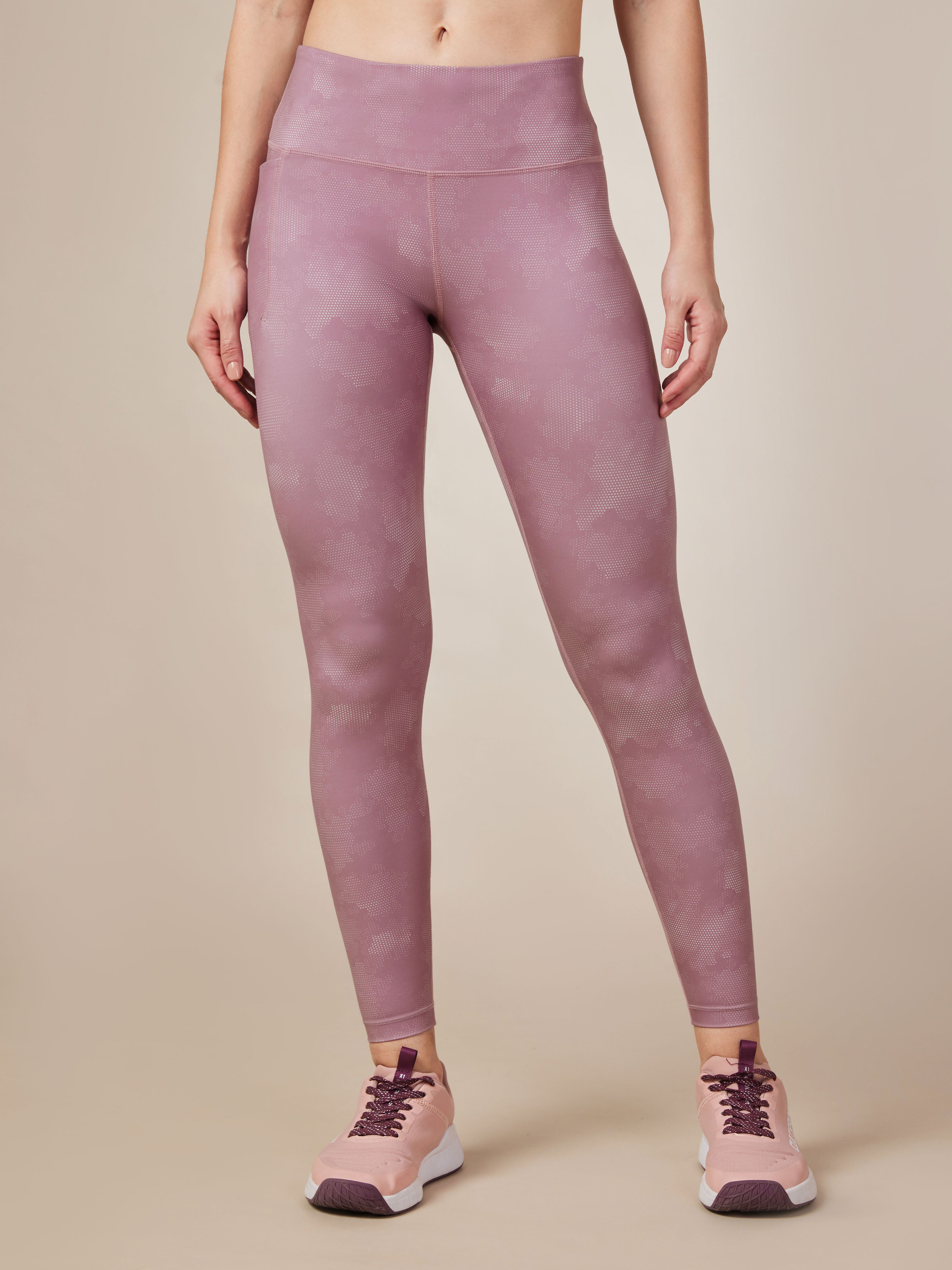 Pink Printed Performance Tights