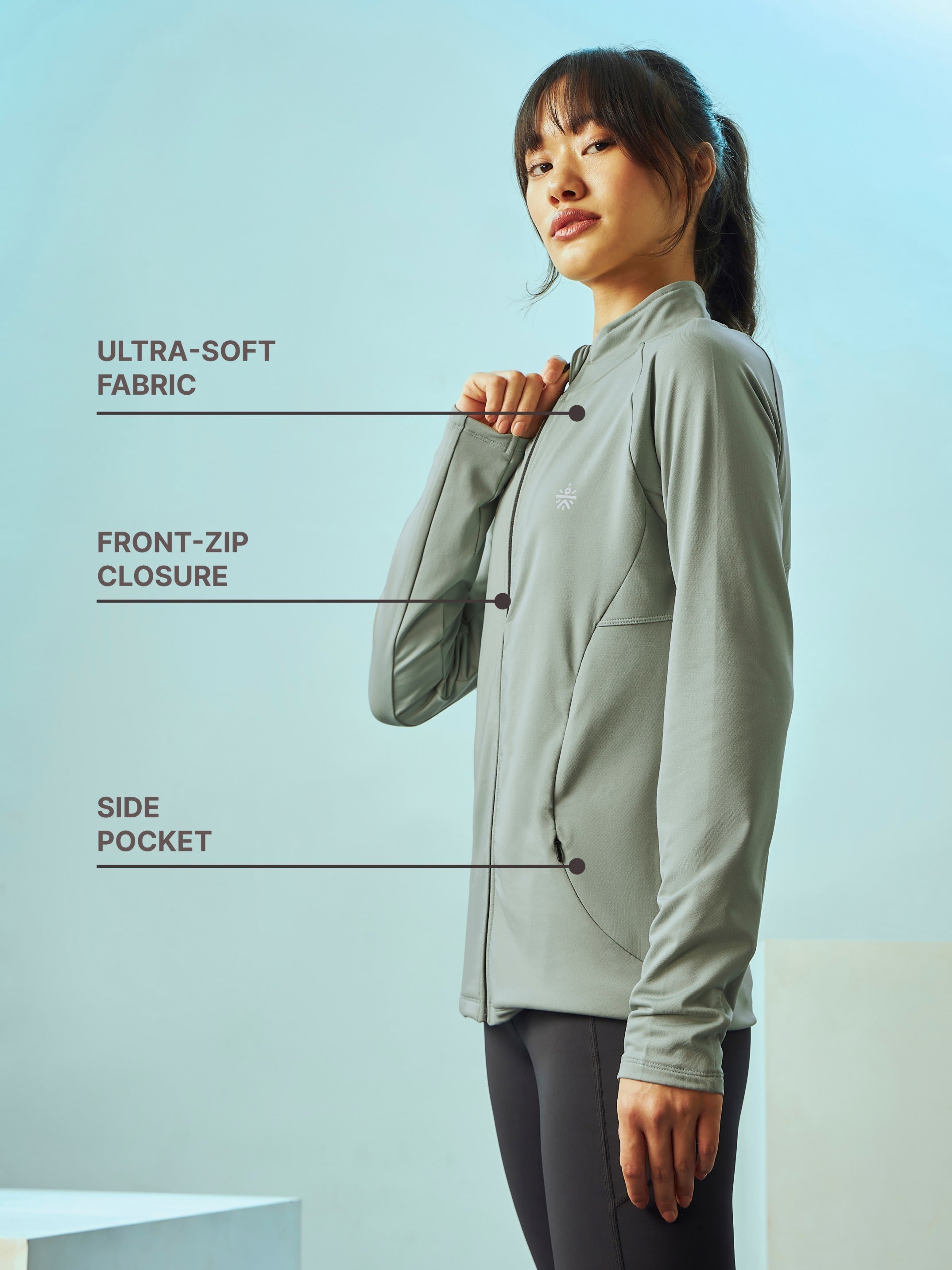 Zip-Front Jacket with Side Pockets