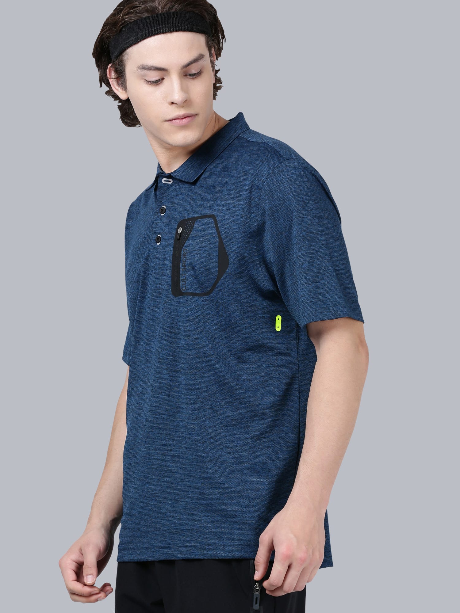 Blakout Finish Teal Relaxed Polo