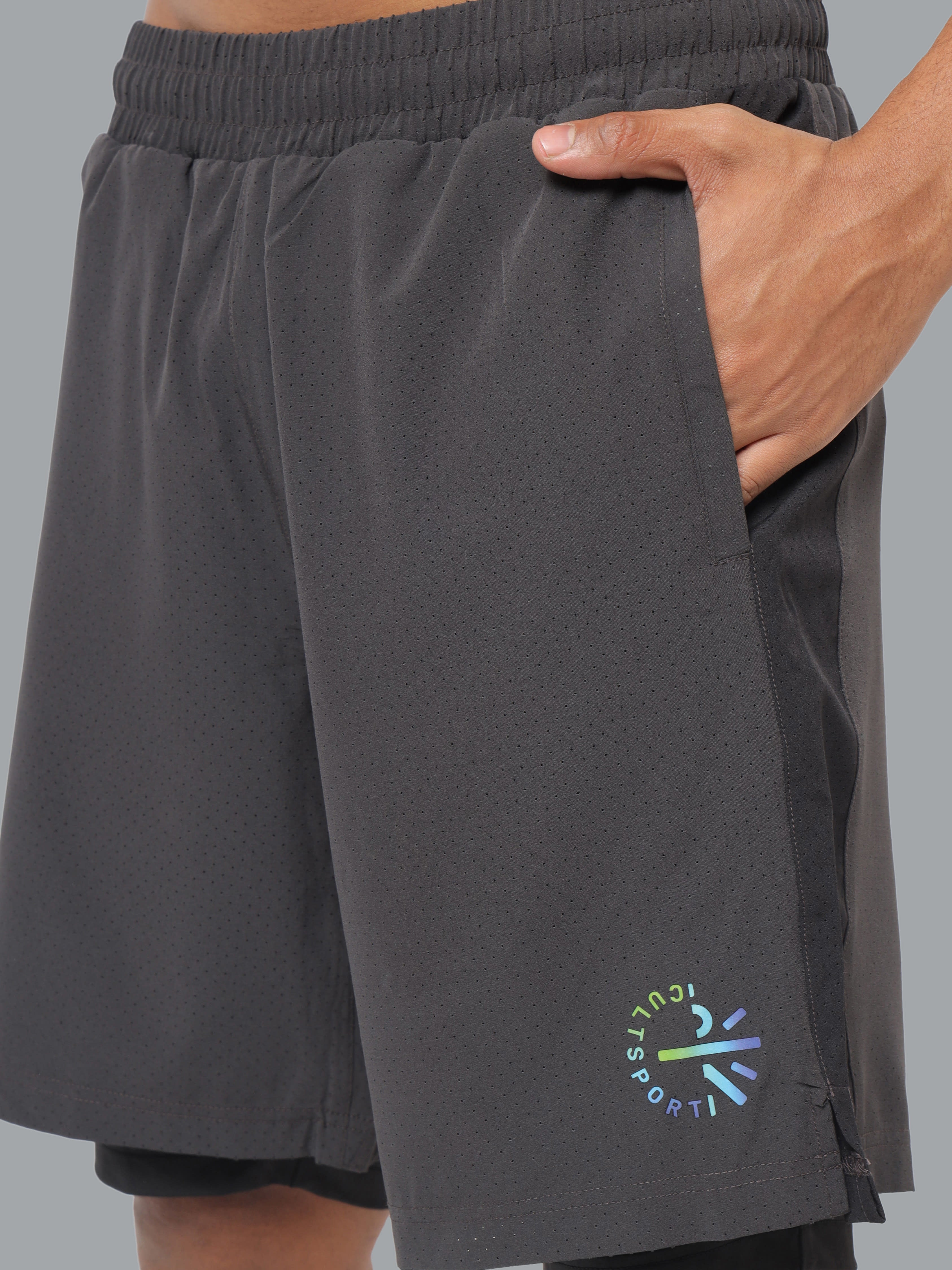 Tonal Panel Active Shorts
