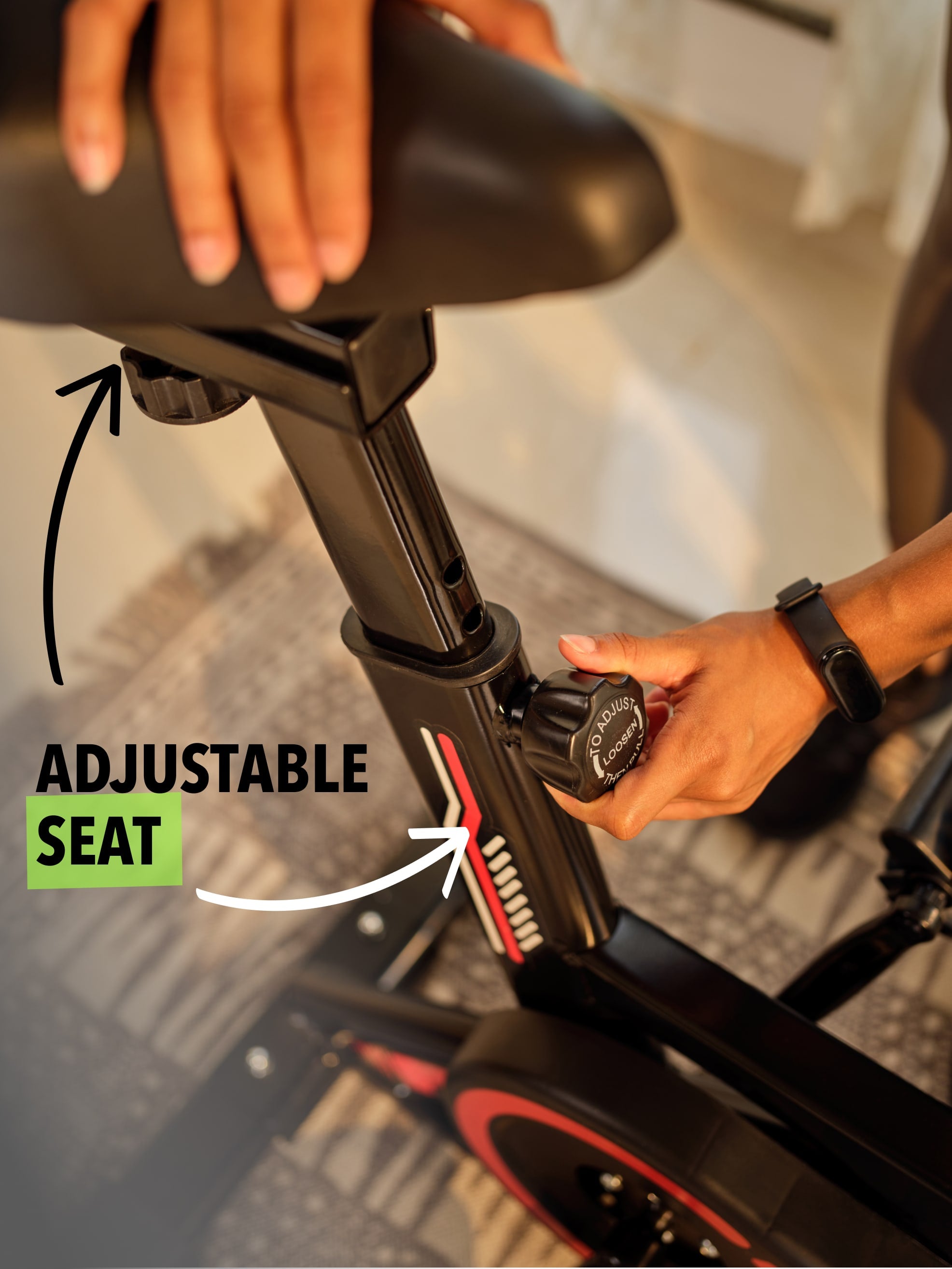 FK3000 Spin Bike (Flywheel- 6kg, Max weight- 120 kg, Resistance Mechanism - Friction, Red (with 6 months extended warranty)