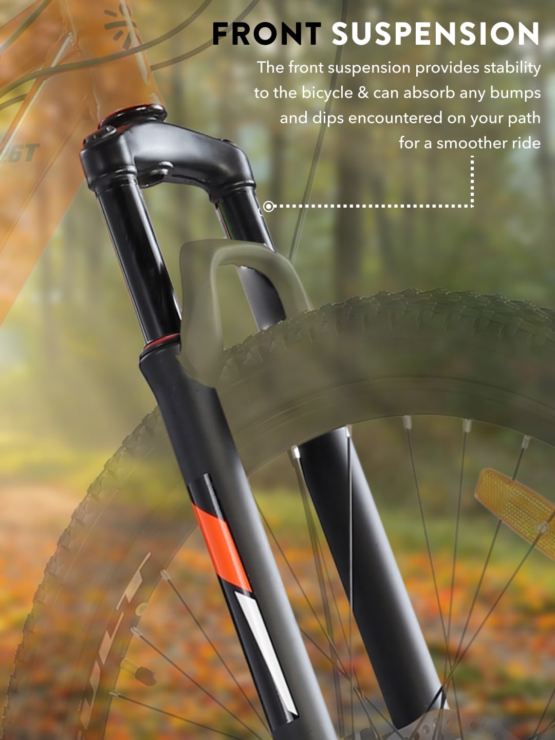 DAUNTLESS21S26TORANGEBLACK Steel 21 Speed Shimano Gear 26 inch Mountain Cycle, Dual Disc Brake, Front Suspension, Double Wall Rim