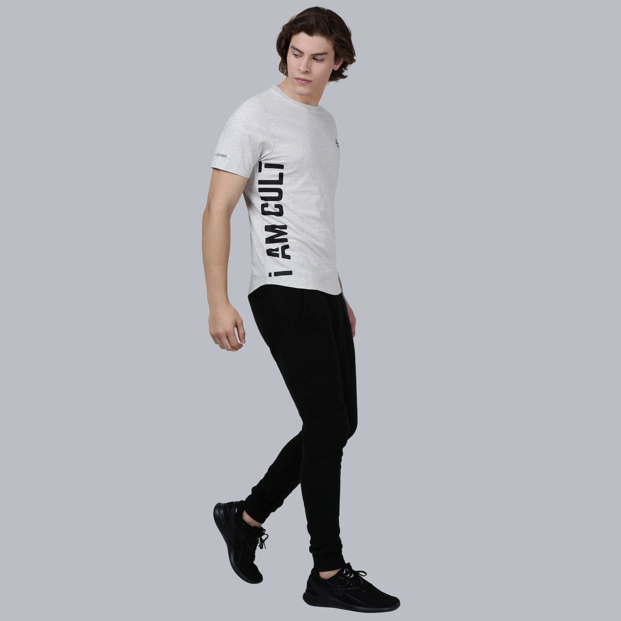 Signature "i Am Cult" Grey Cotton Tee