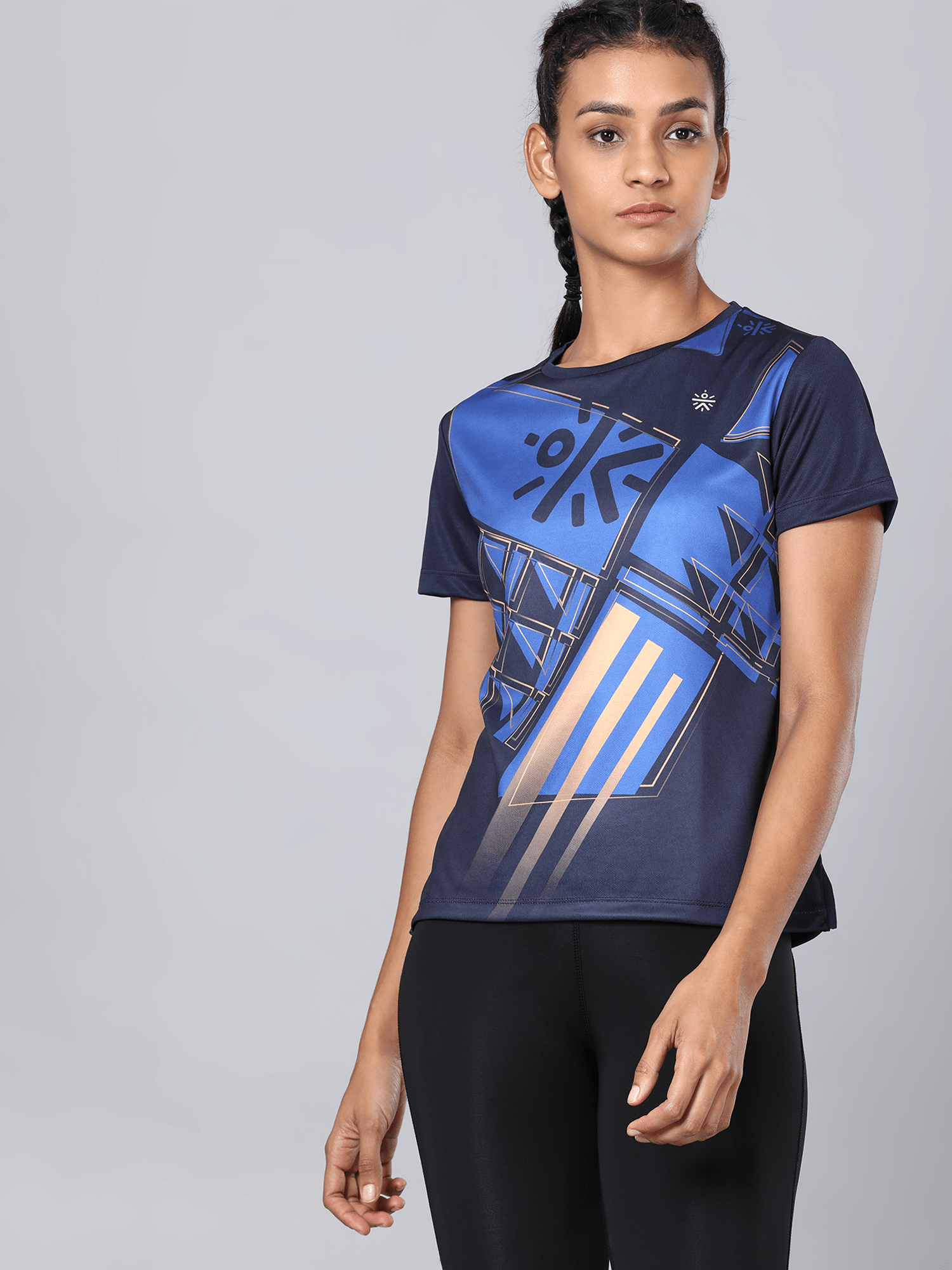 Code Graph Navy Workout Tee