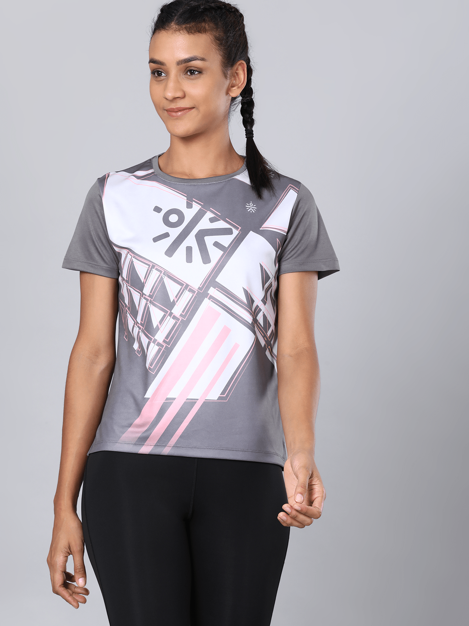 Code Graph Grey Workout Tee