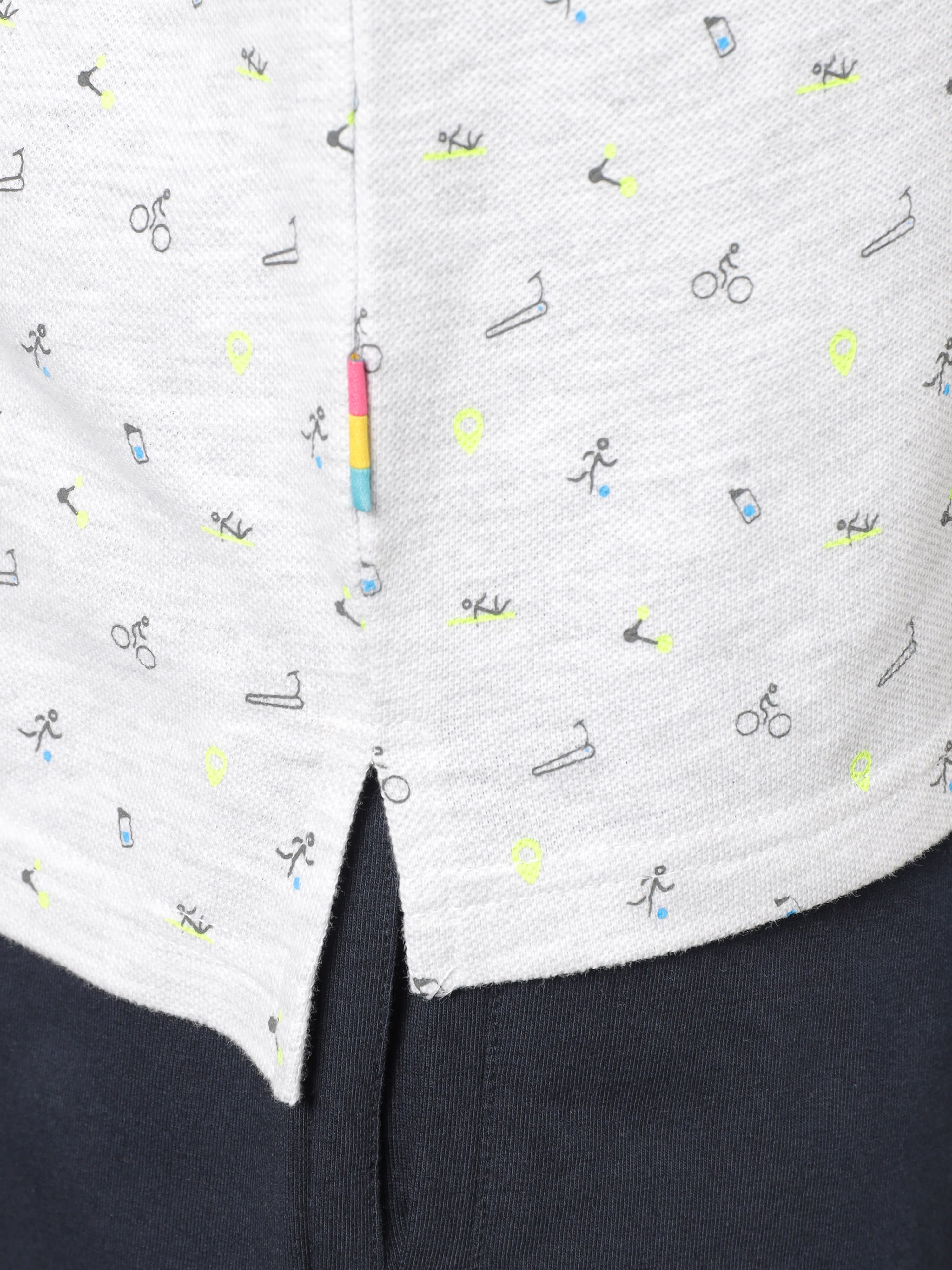 Conversational Print Polo T-shirt