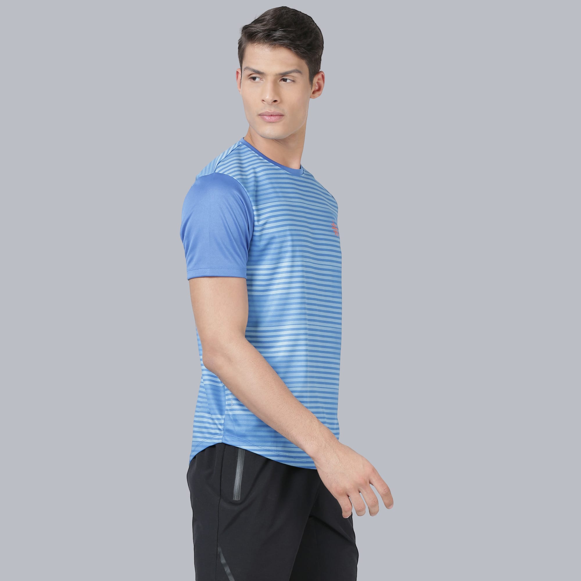 Neo Stripe Blue Running Tee