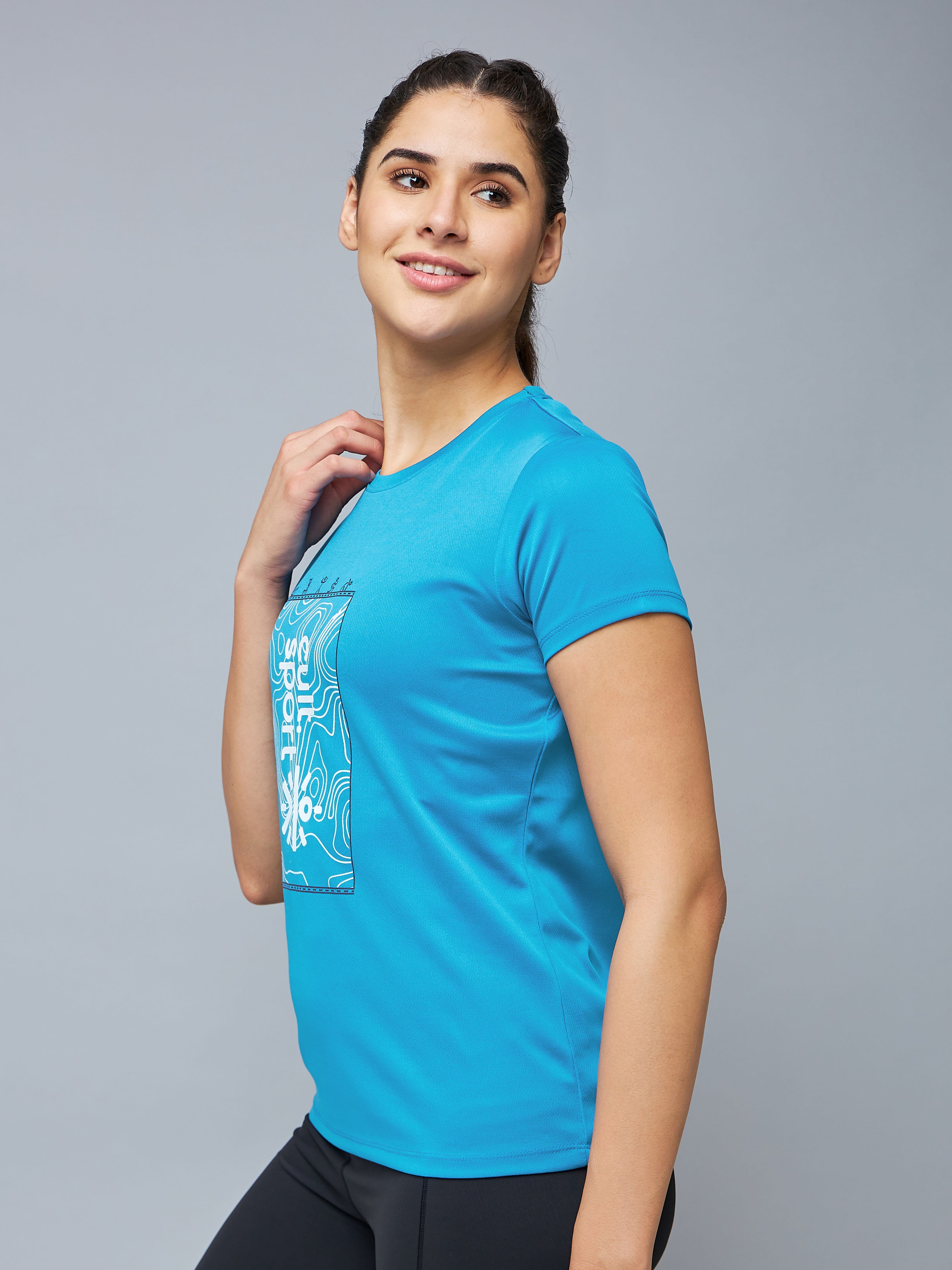 Graphic Print Workout T-shirt