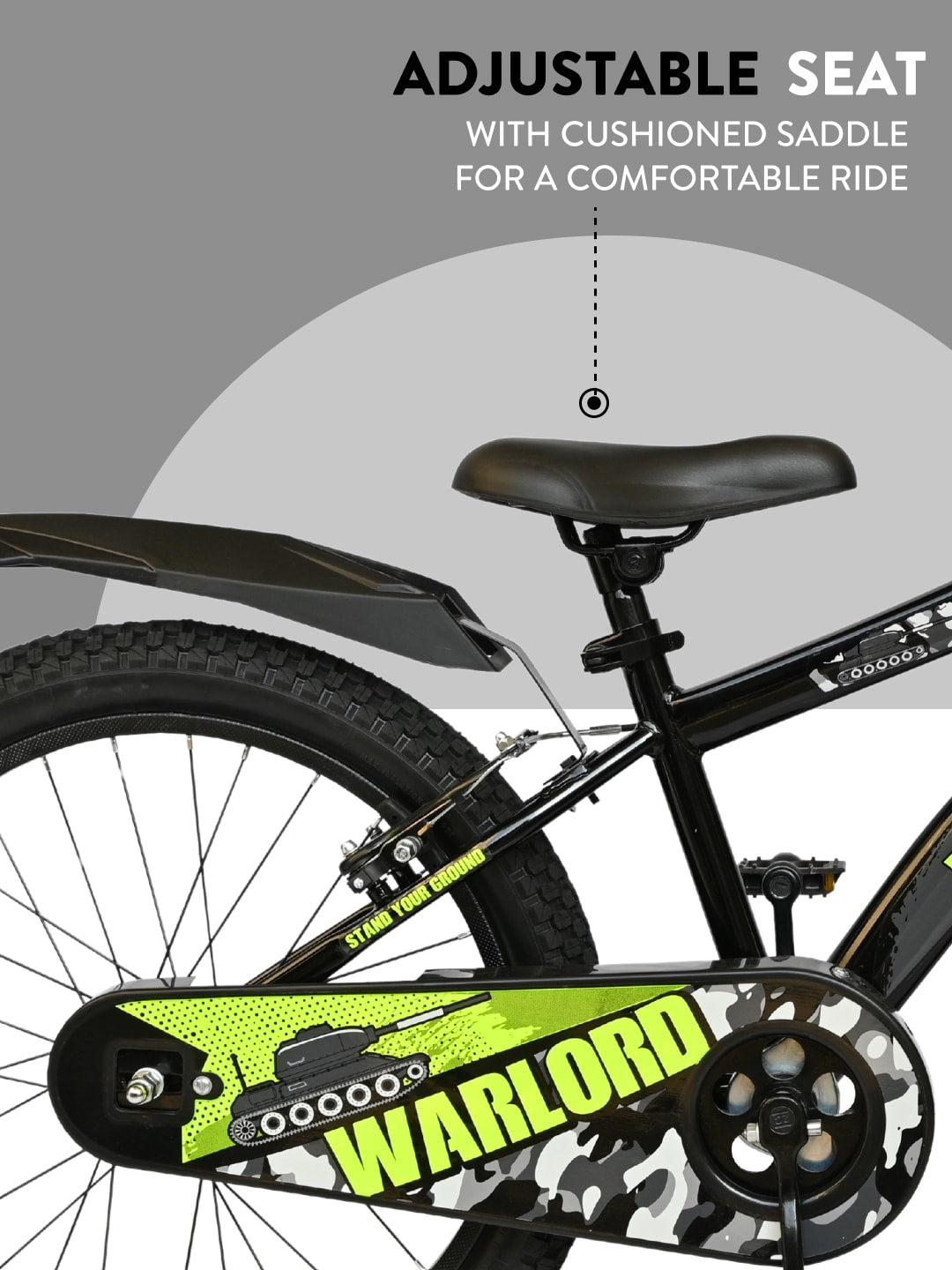 Warlord 20T Steel Frame Kids Bike Black