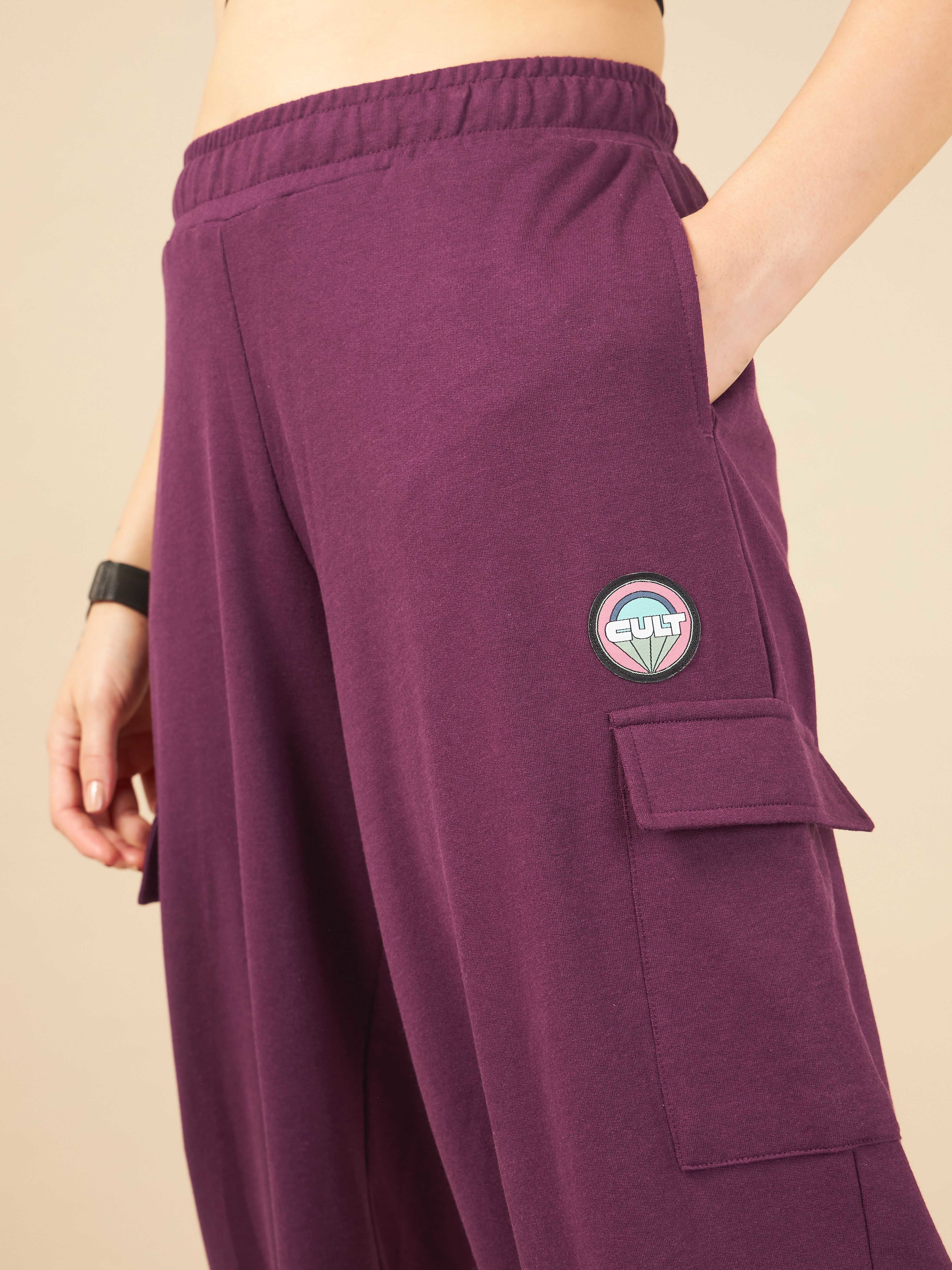 Women Maroon Club Utility Joggers