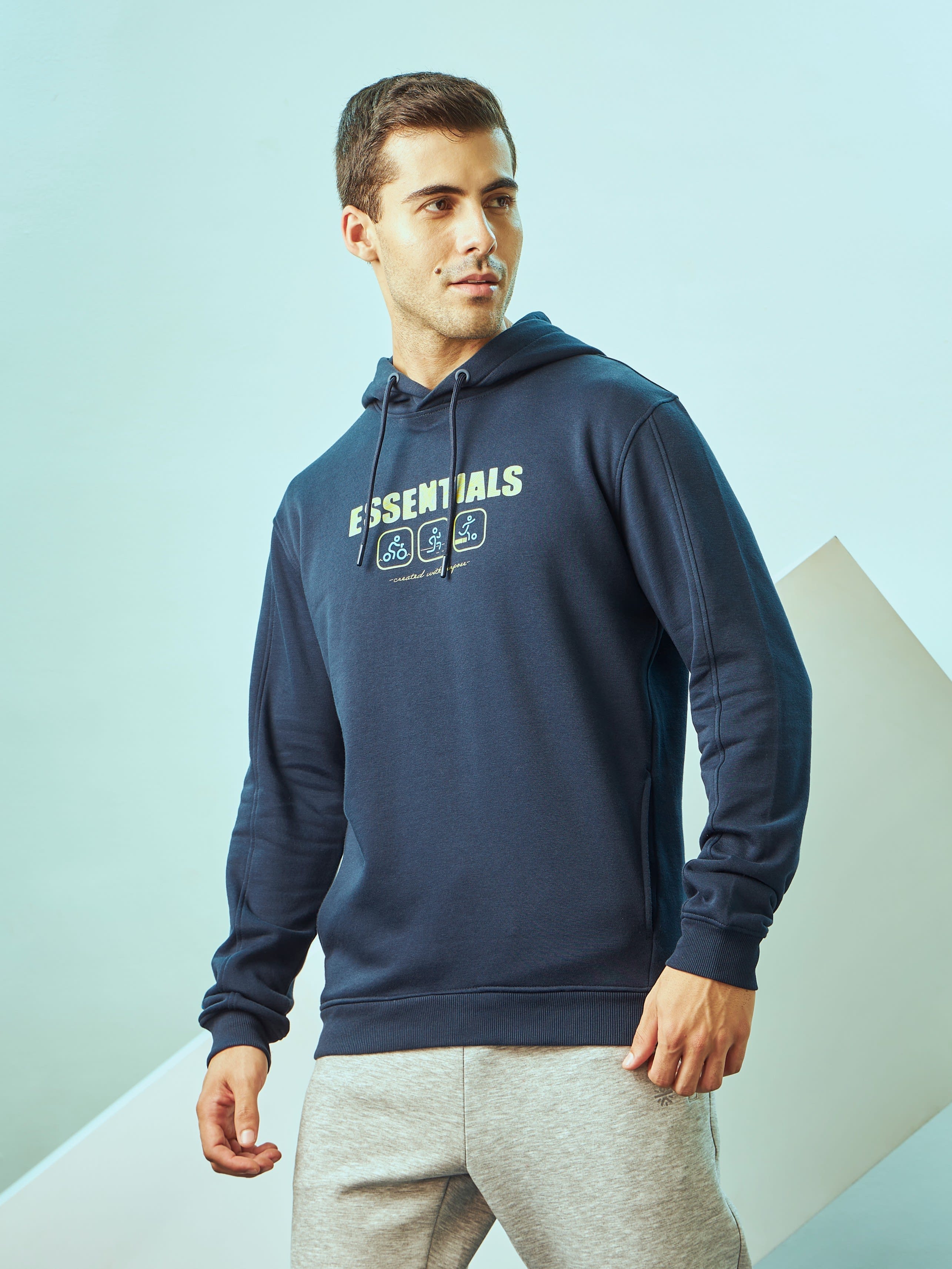 Hooded Sweatshirt with Slit Pockets