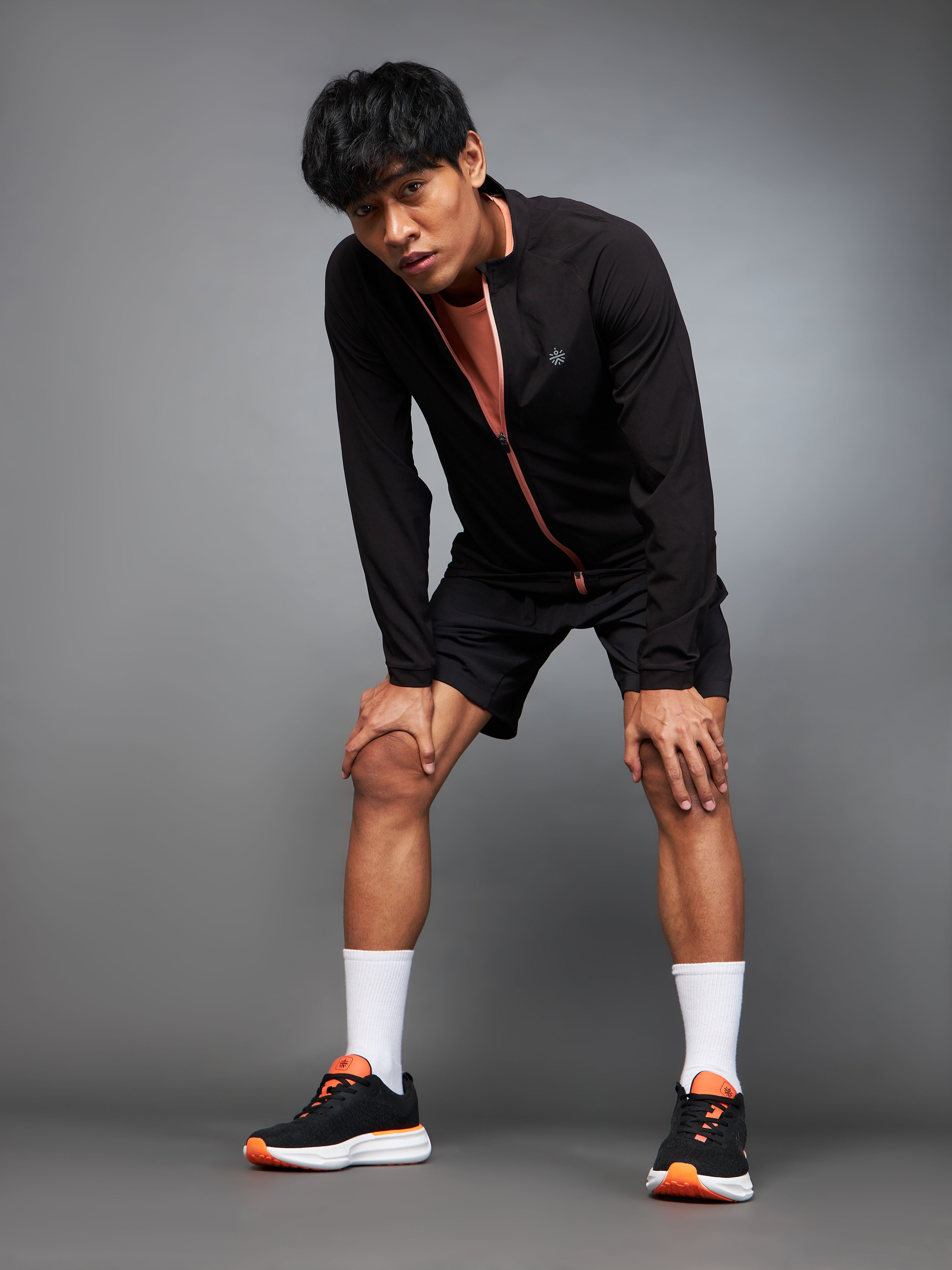 Black Long distance Running Jacket