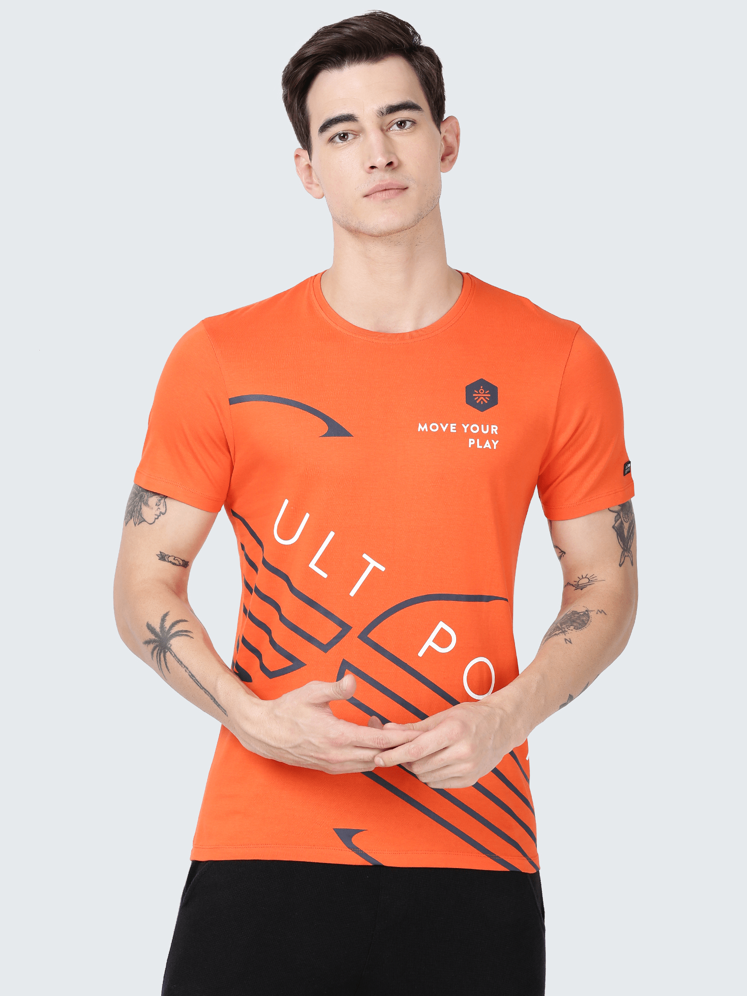 Everydays Maze Orange Cotton Tee