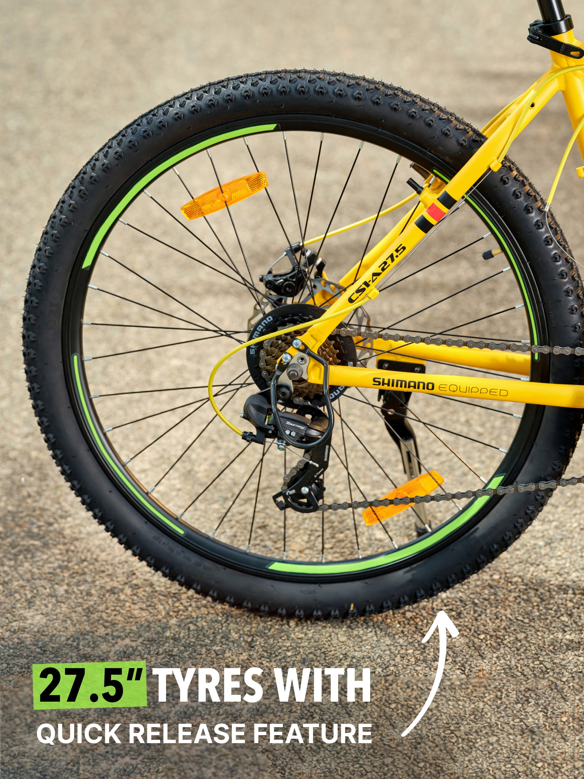 Yoma Alloy 21 Speed Shimano Gear 27.5 inch Mountain Cycle, Dual Disc Brake, Front Suspension, Double Wall Rim, Free Trainer Sessions, Cycling Event