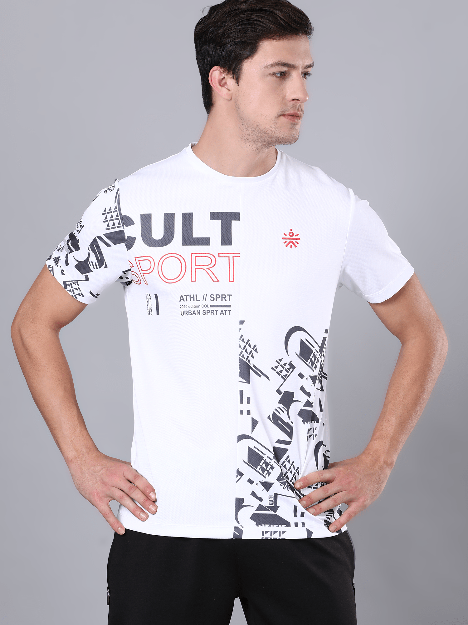 Dugout Houndstooth White Workout Tee