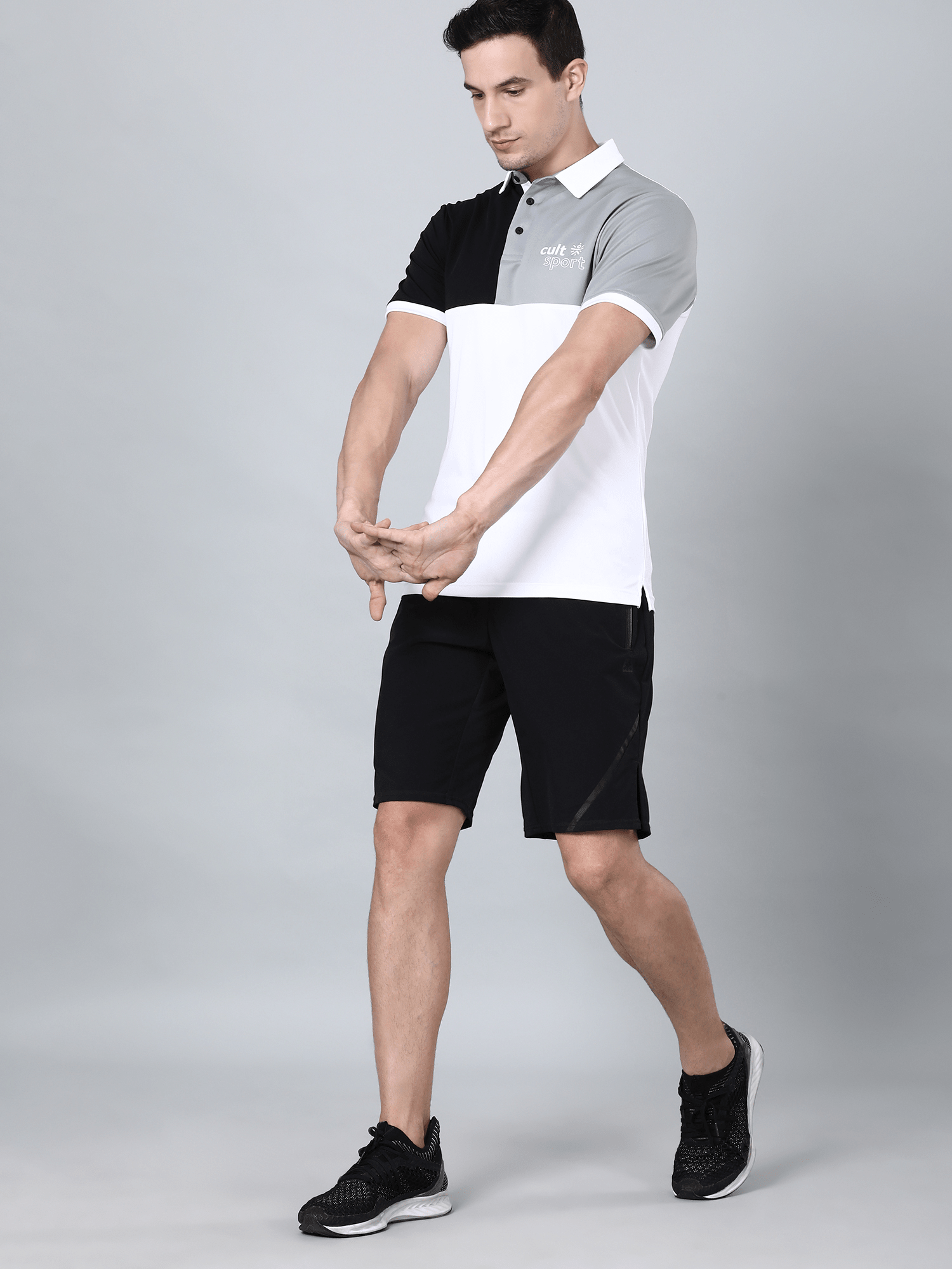 Signature Tri-tone White Gym Polo