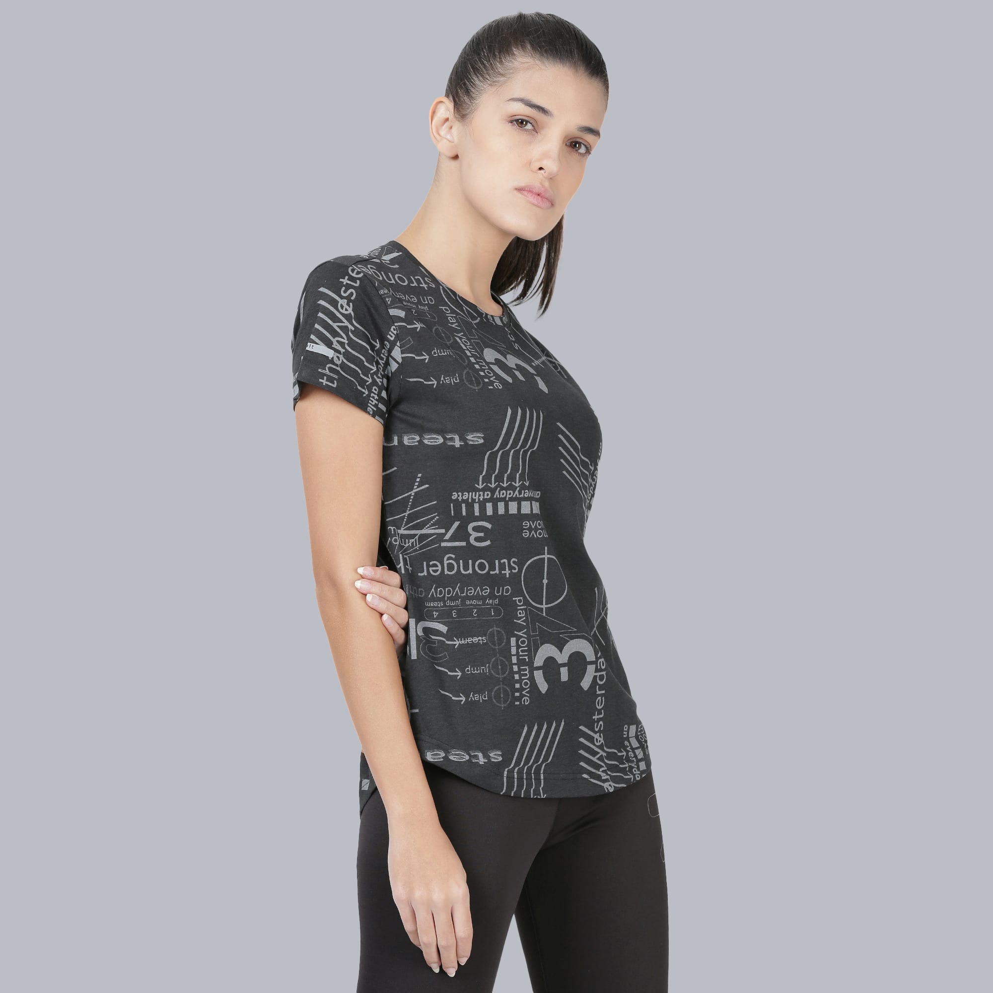 Code Hiero Grey Casual Tee