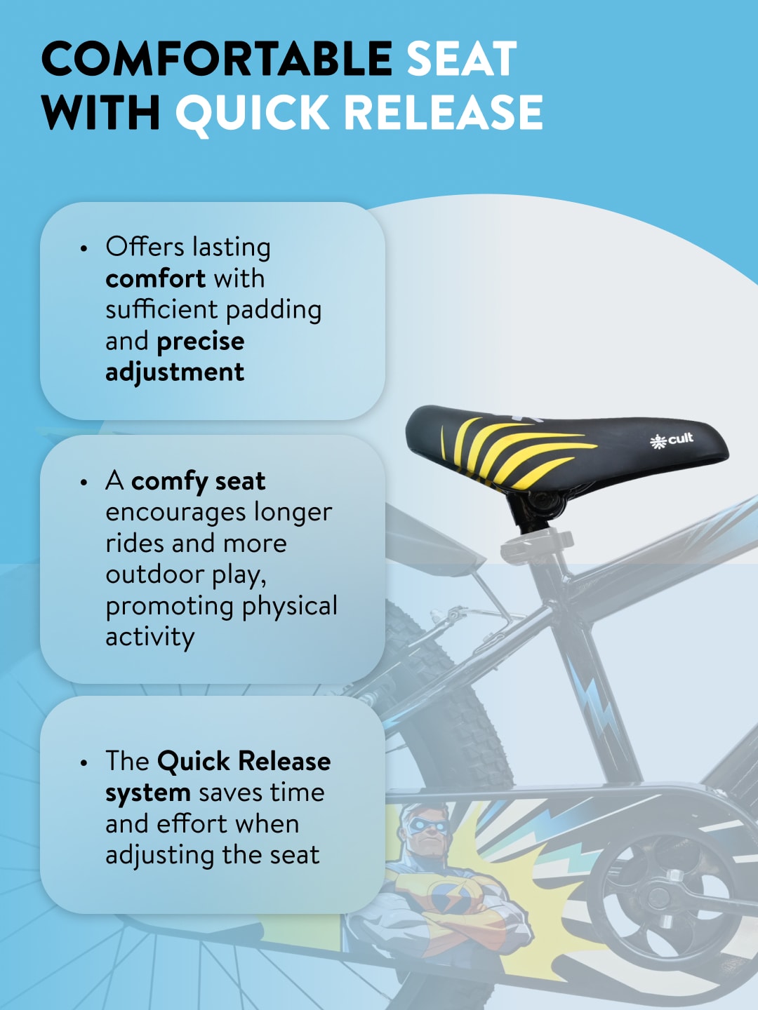 Brave 20T Black Steel Kids Bike with Single Wall Rim, Rigid Fork and Free Trainer Sessions and Cycling Event