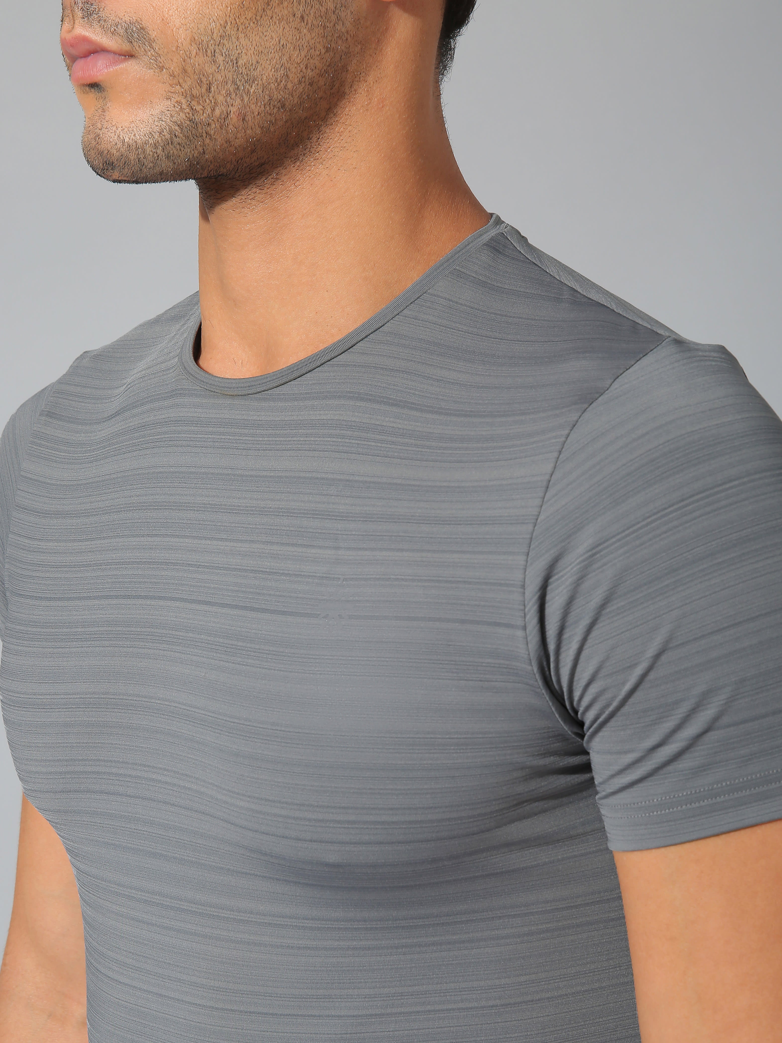 Gradient Stripe Workout T-shirt