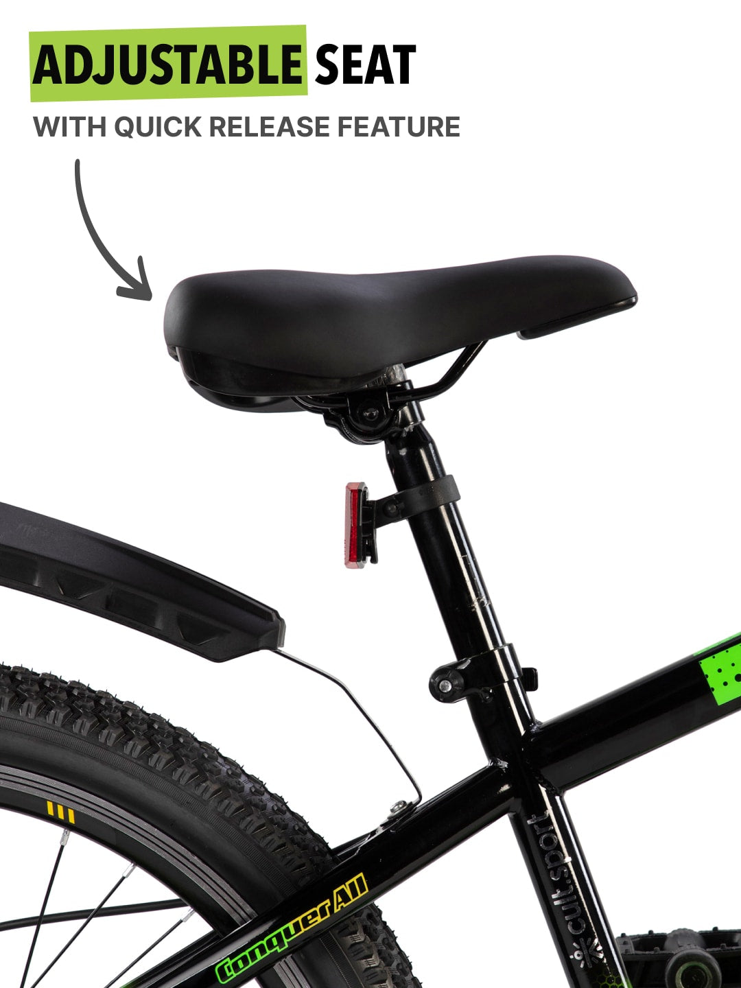 Dauntless24TGreen Steel Single Speed 24 inch Mountain Cycle, Front Suspension, Double Wall Rim and Dual Disc Brake