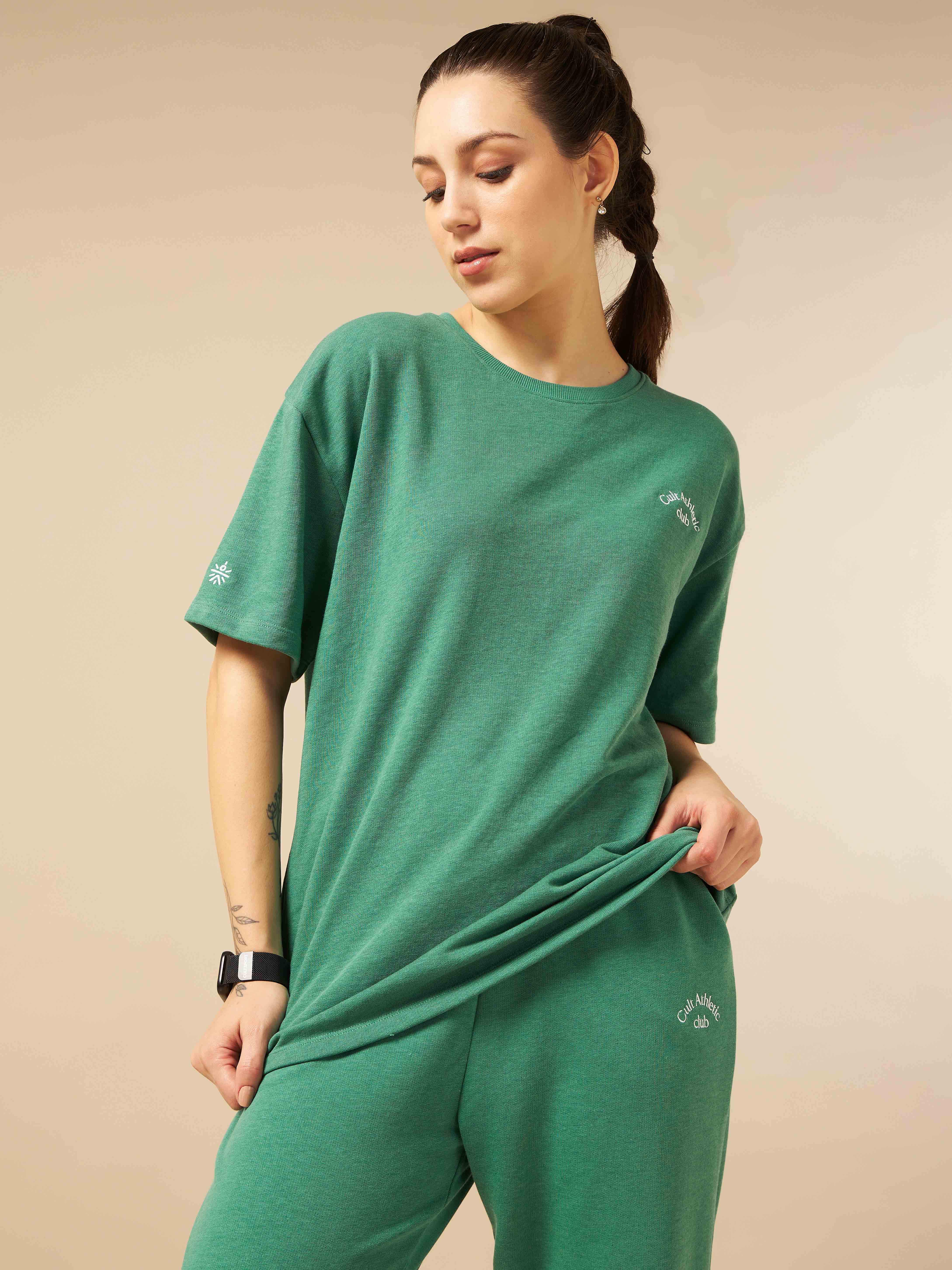 Cult Athletic Club Women Green T-shirt