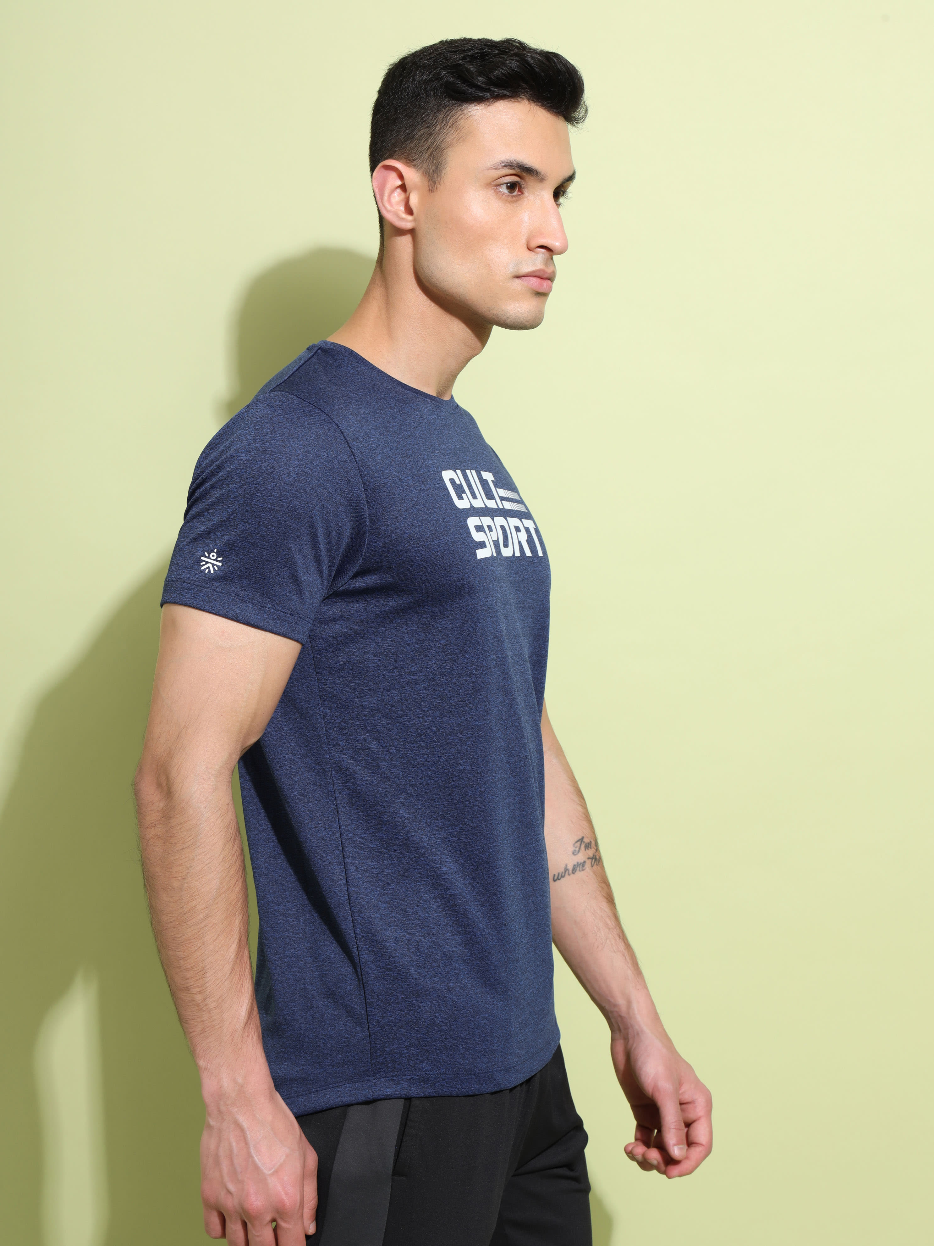 Melange Graphic Print T-shirt