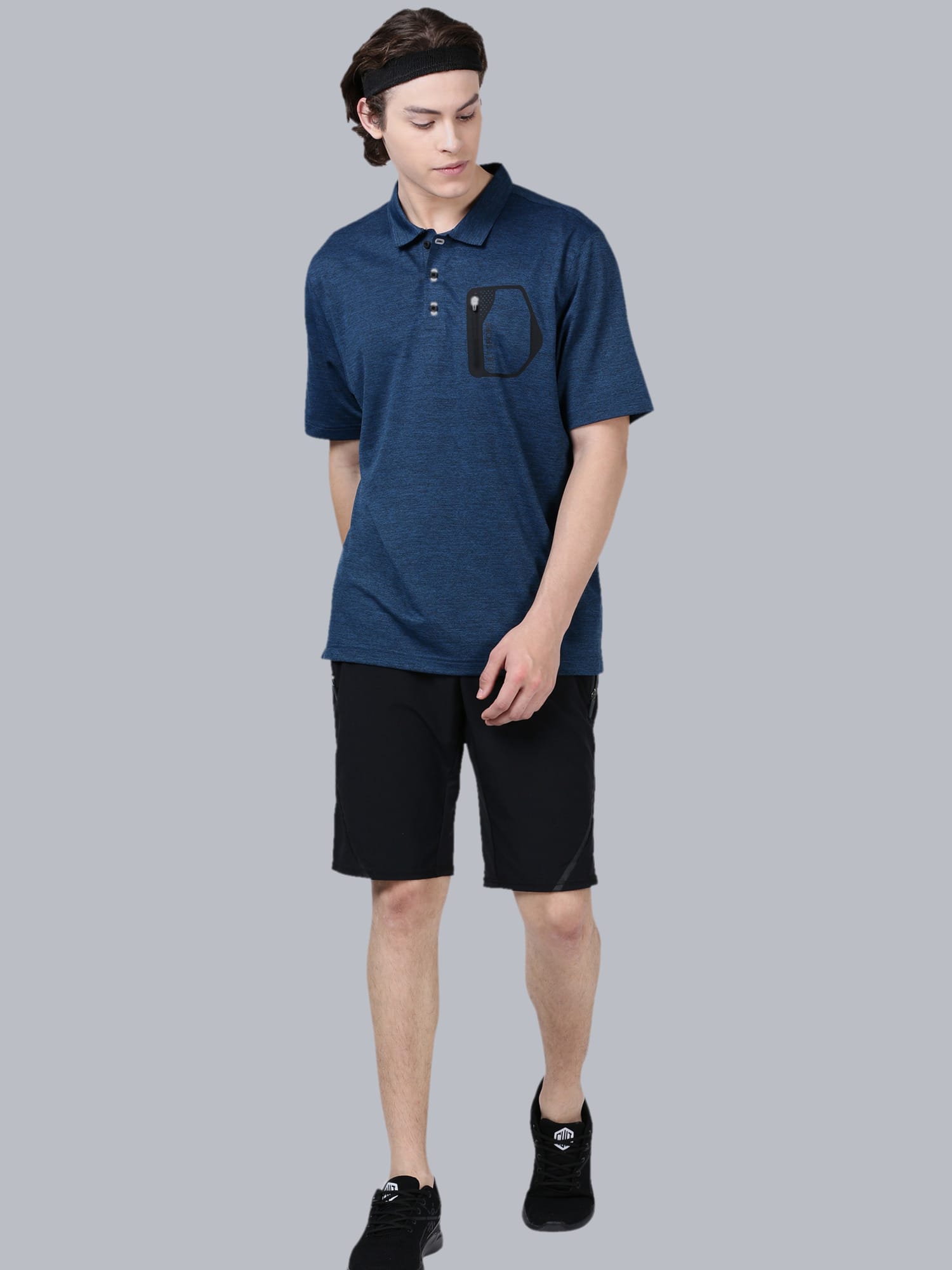 Blakout Finish Teal Relaxed Polo