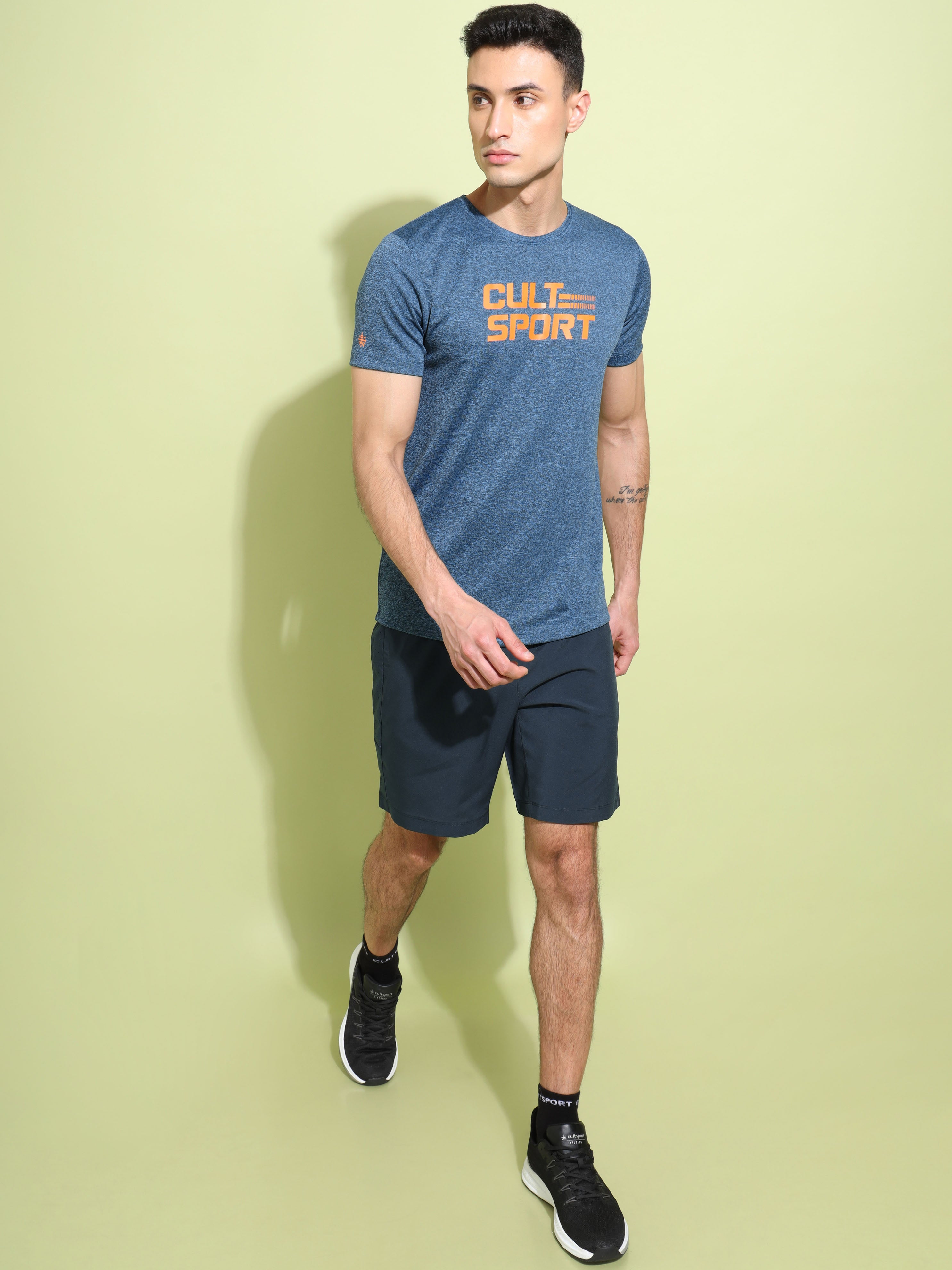 Melange Graphic Print T-shirt