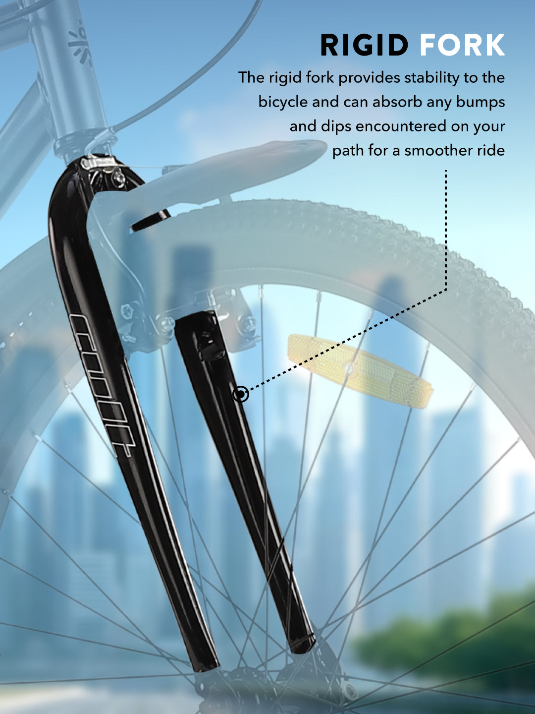 City Bike Steel Frame Single Speed Cycle 26 inch with Single Wall Rim, Rigid Fork,V Brakes,Grey