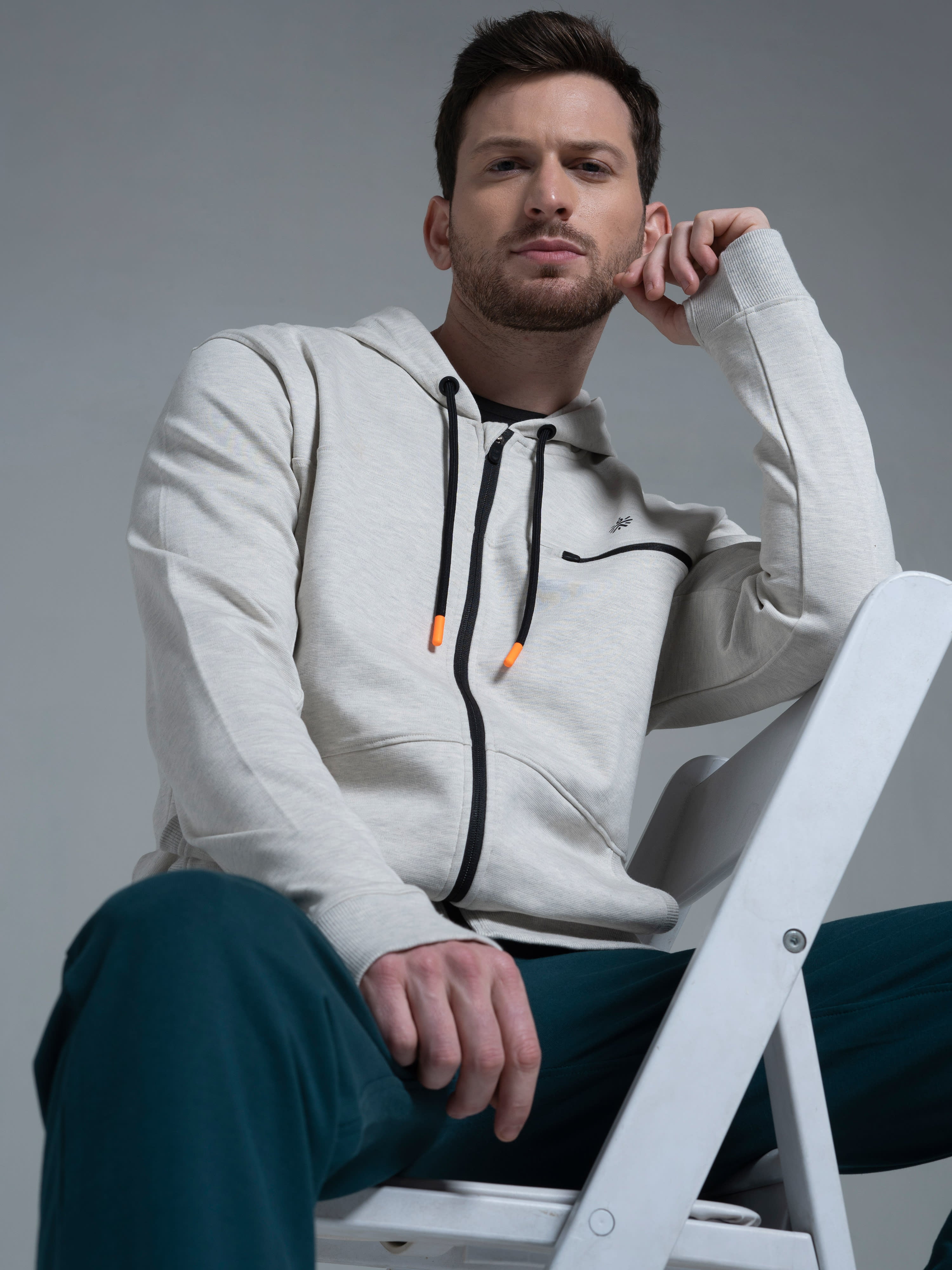 Flexoft Men's Staple Hooded Sweatshirt with Zipper