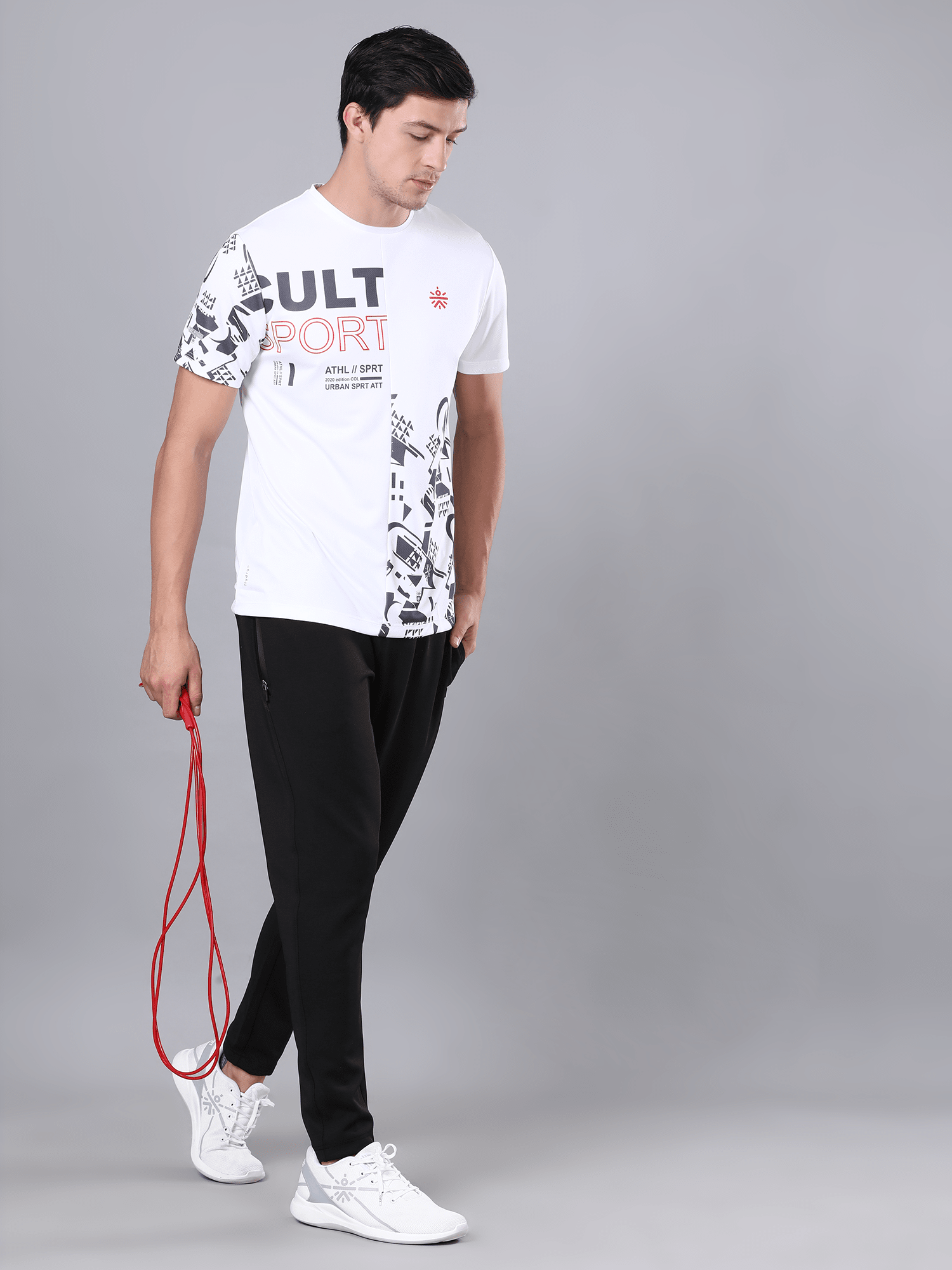 Dugout Houndstooth White Workout Tee