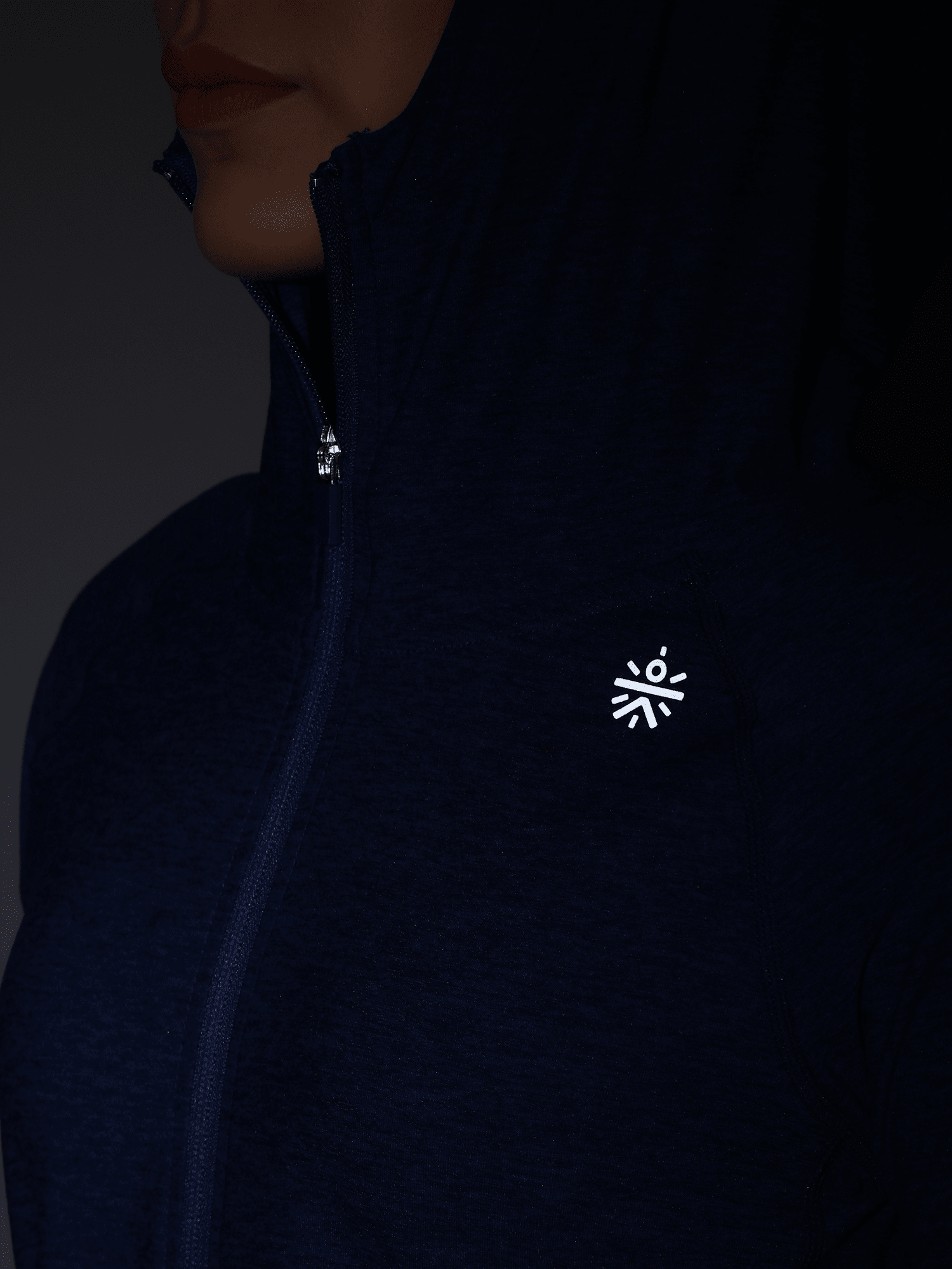 Vital Emerge Blue Zip Through Hoodie Sweatshirt