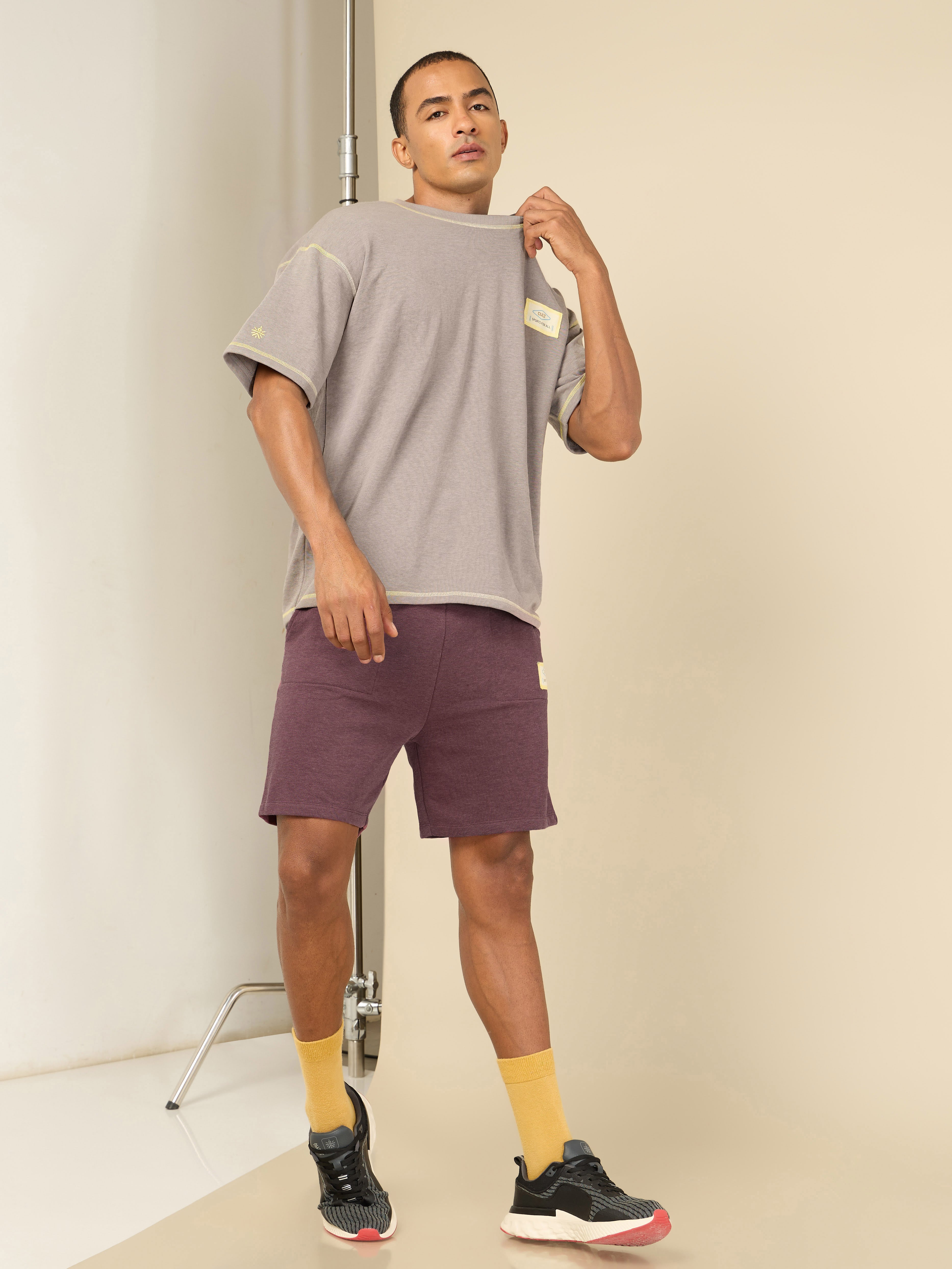 Men Maroon Cult Club Shorts