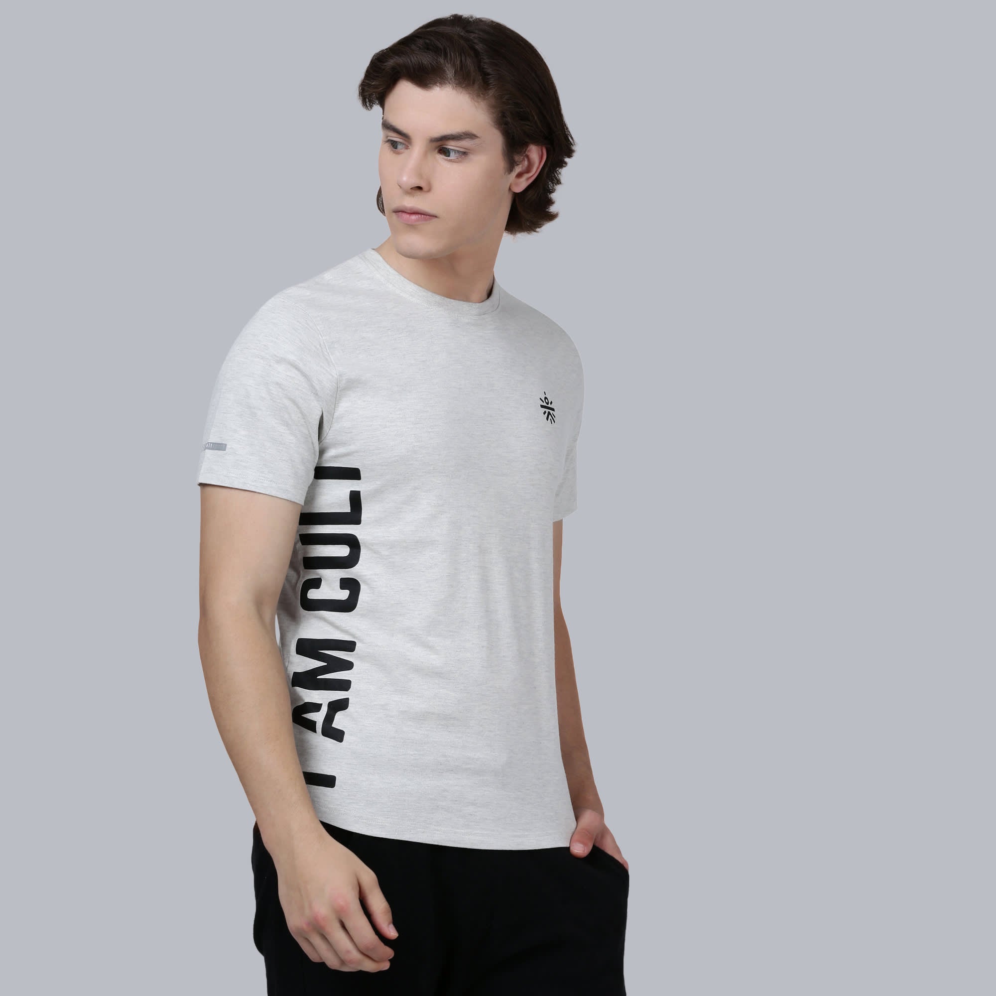 Signature "i Am Cult" Grey Cotton Tee