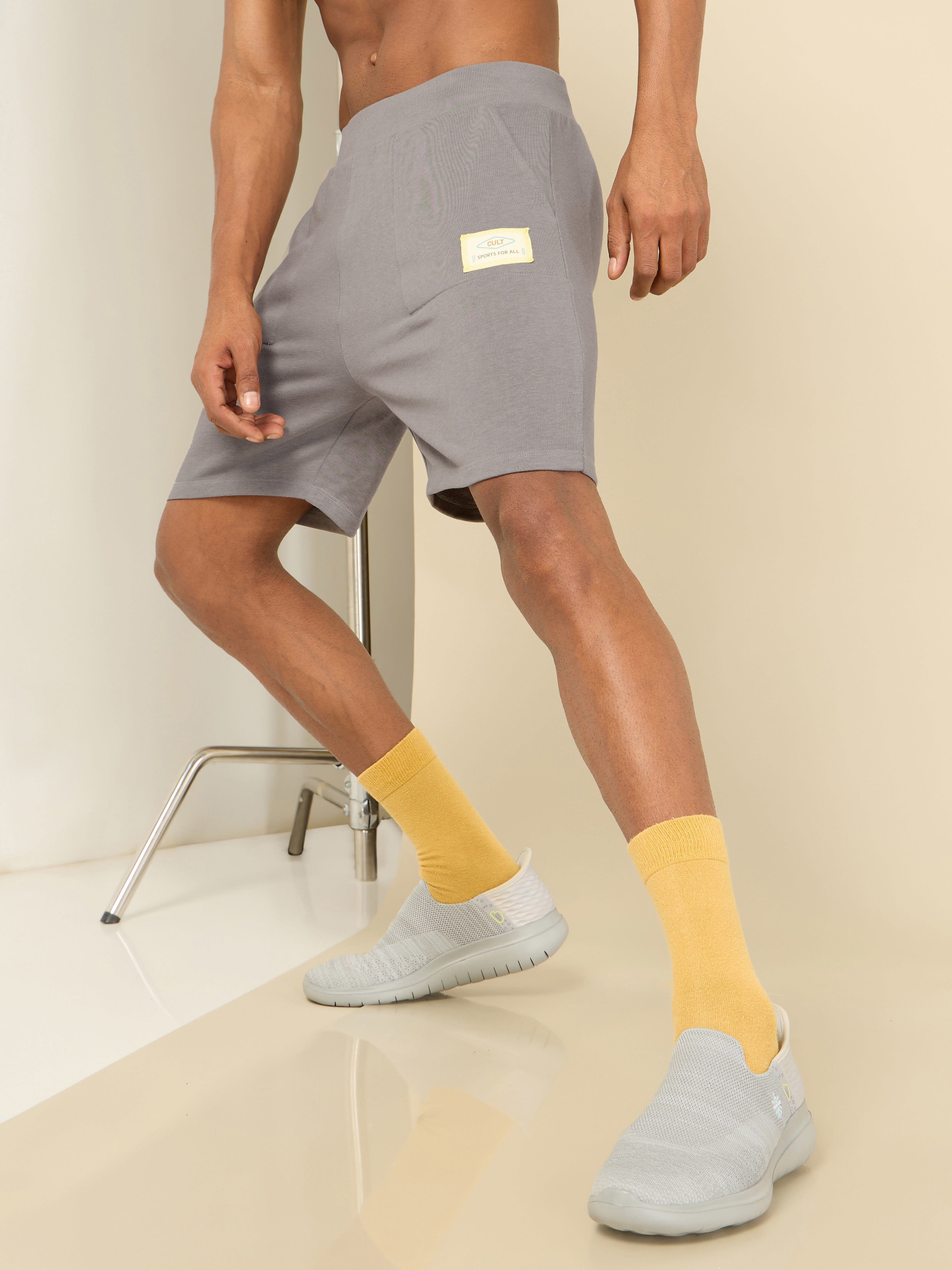 Men Grey Cult Club Shorts