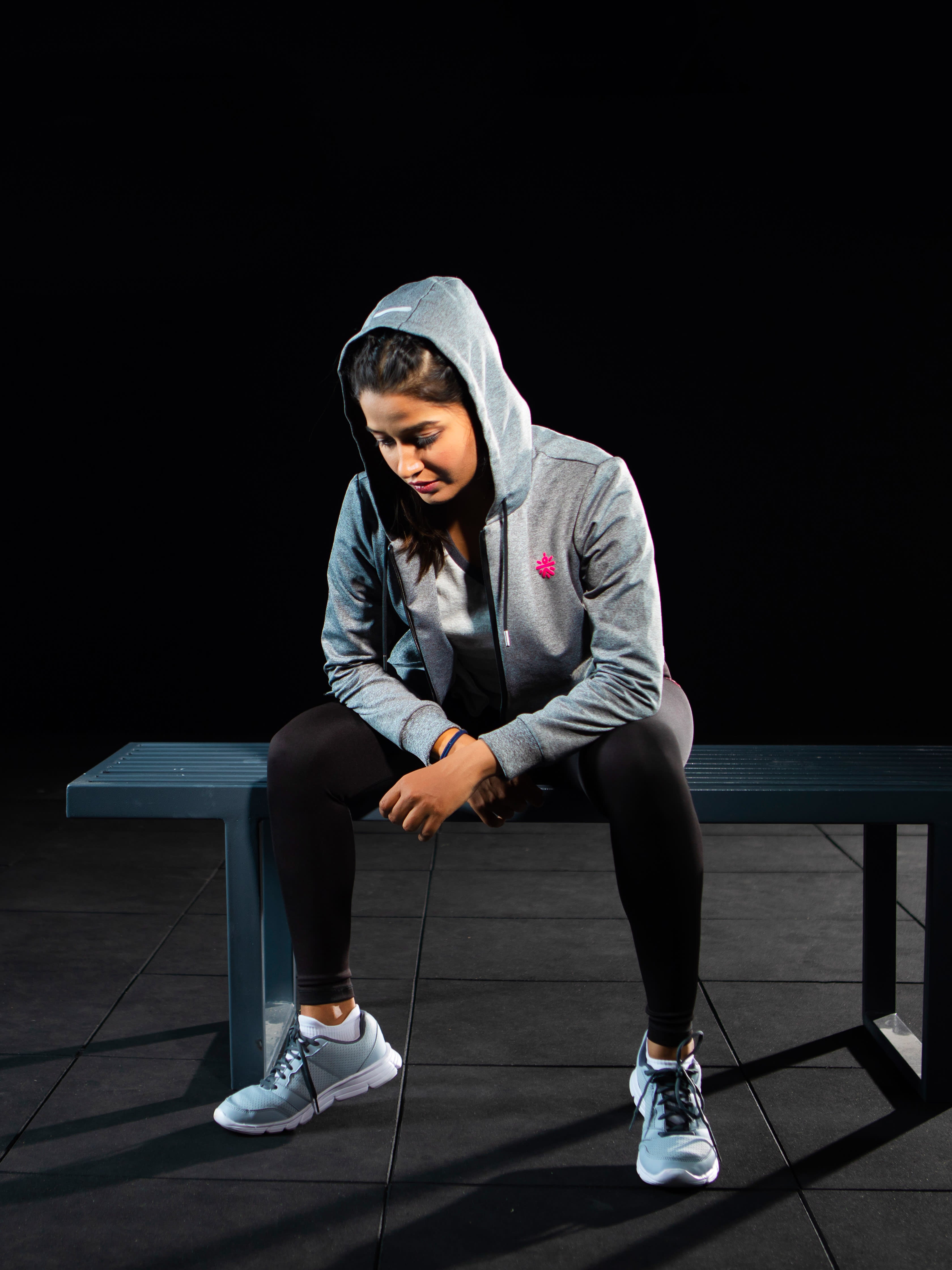 Women Vital Carry On Grey Hoodie