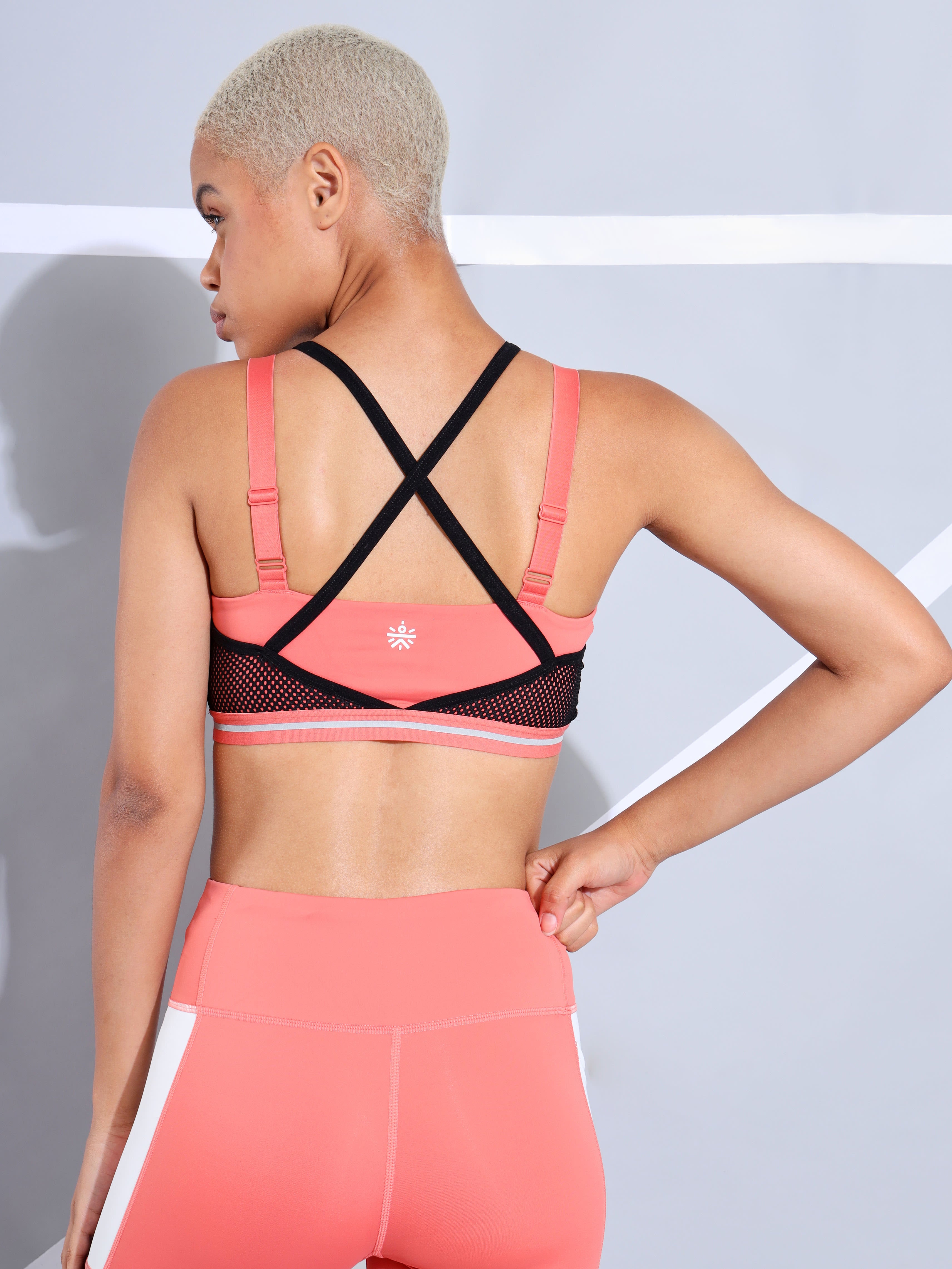 Cleo High Impact Layered Mesh Sports Bra