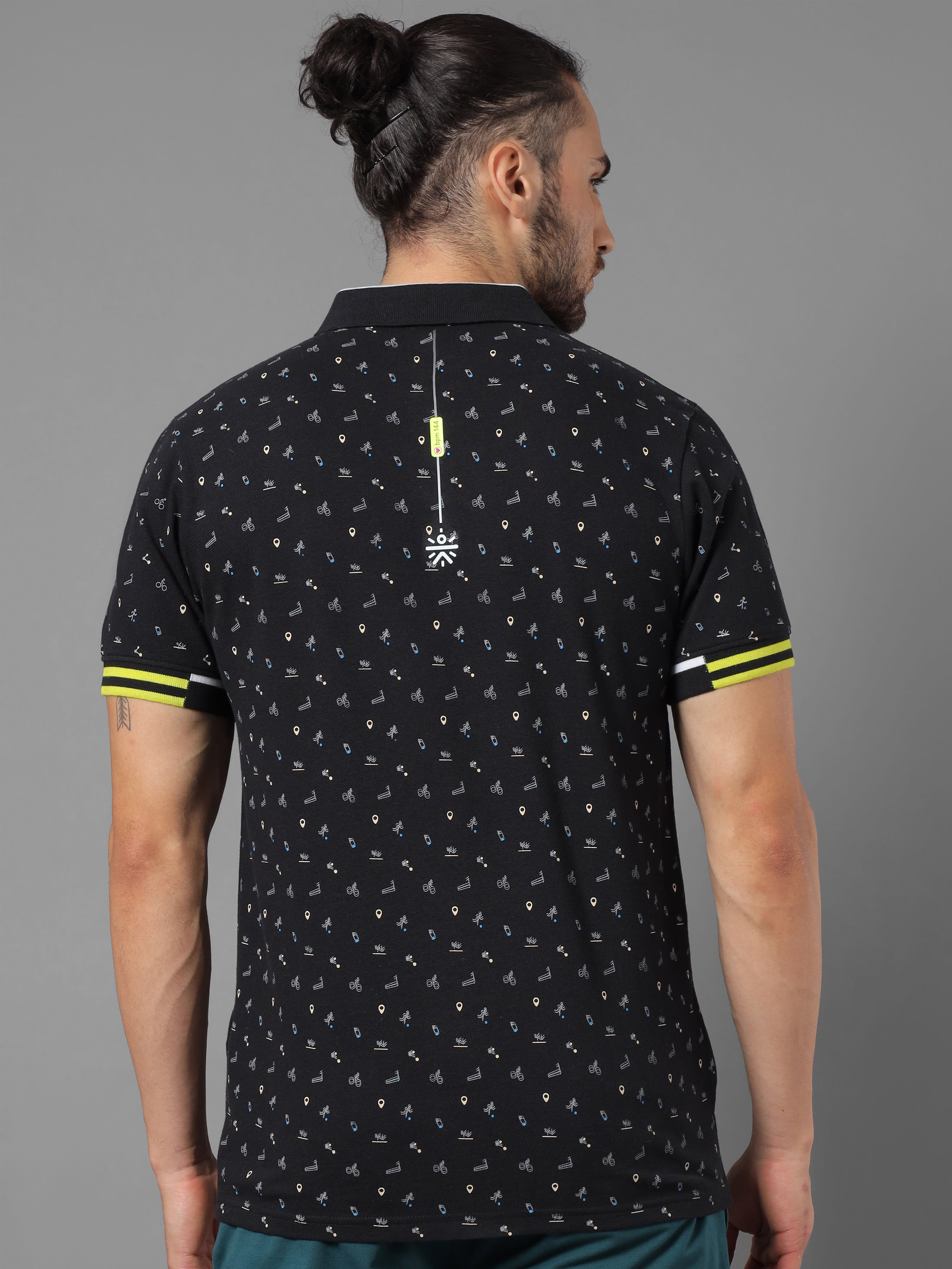 Conversational Print Polo T-shirt
