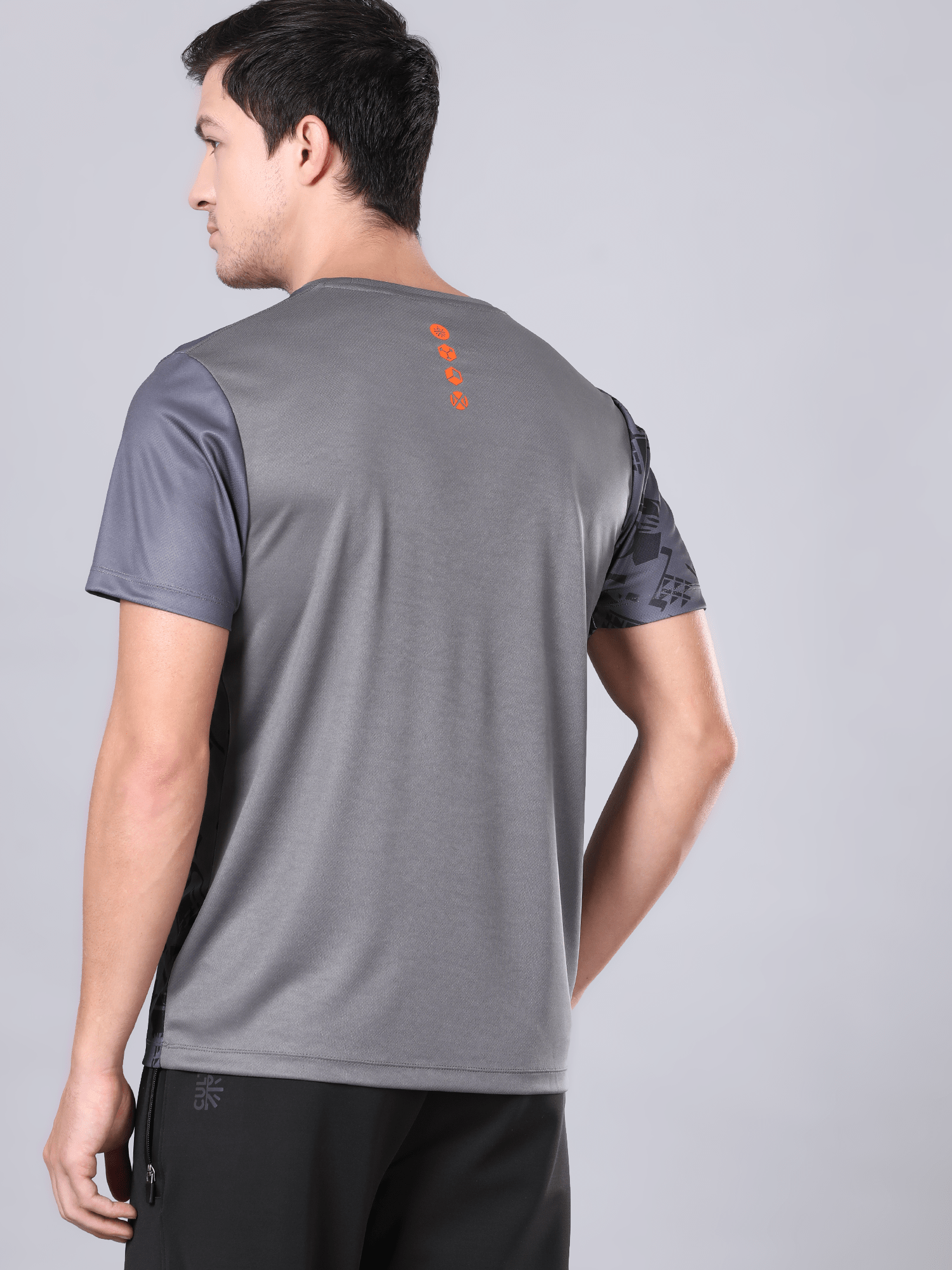 Dugout Houndstooth Anthra Workout Tee