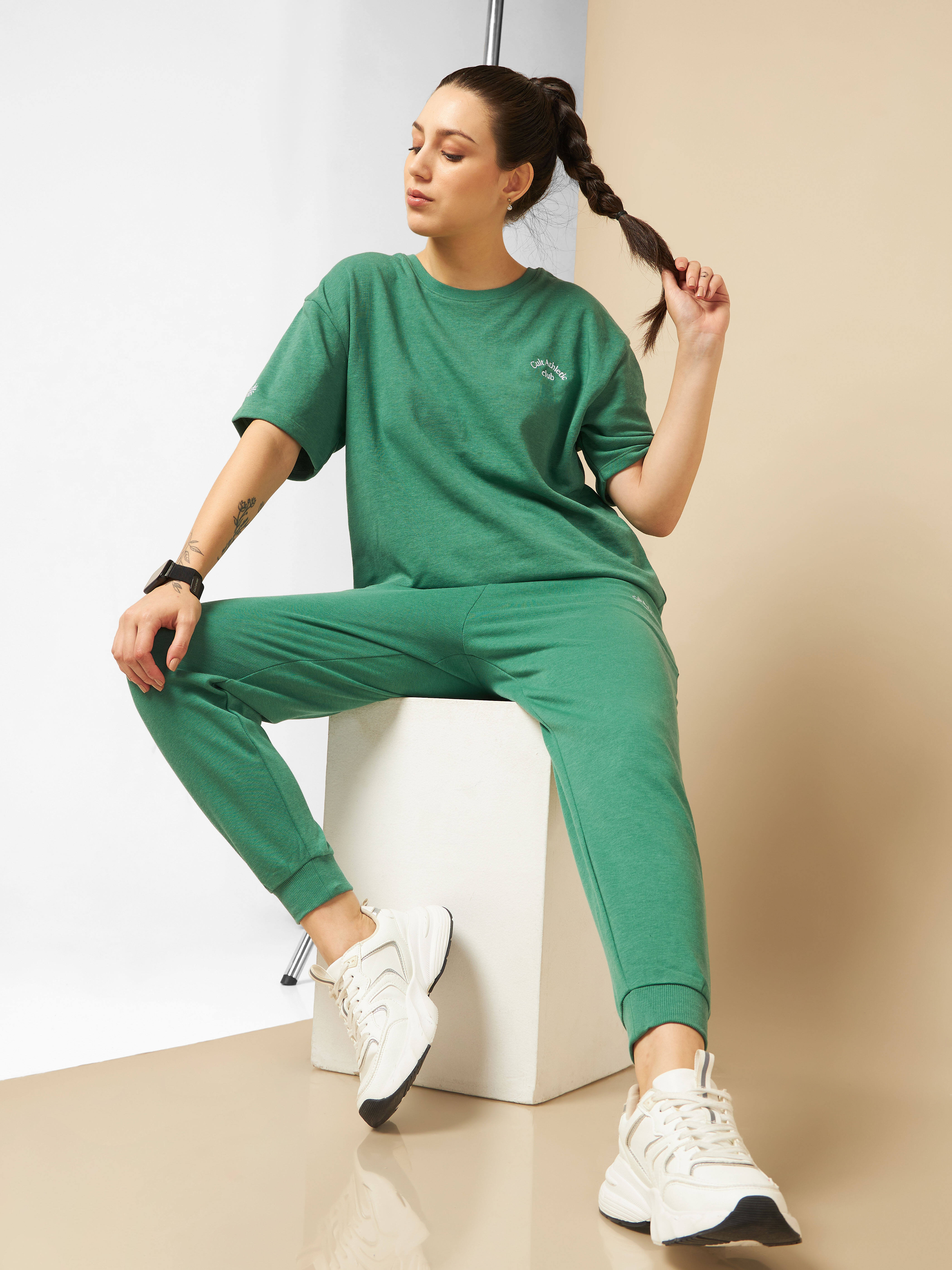 Cult Athletic club Women Sea Green Joggers