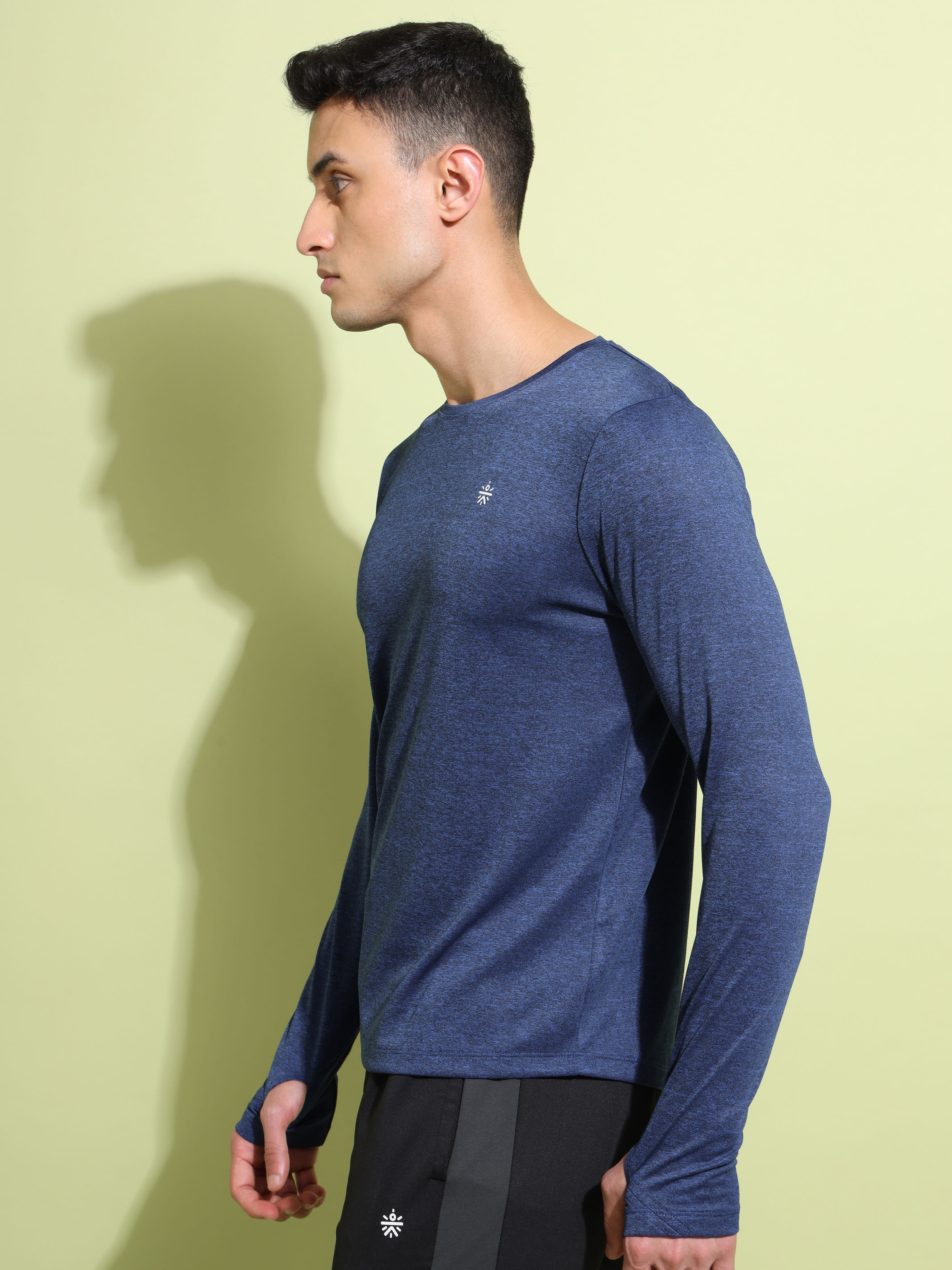 Melange Performance T-shirt with Thumbholes
