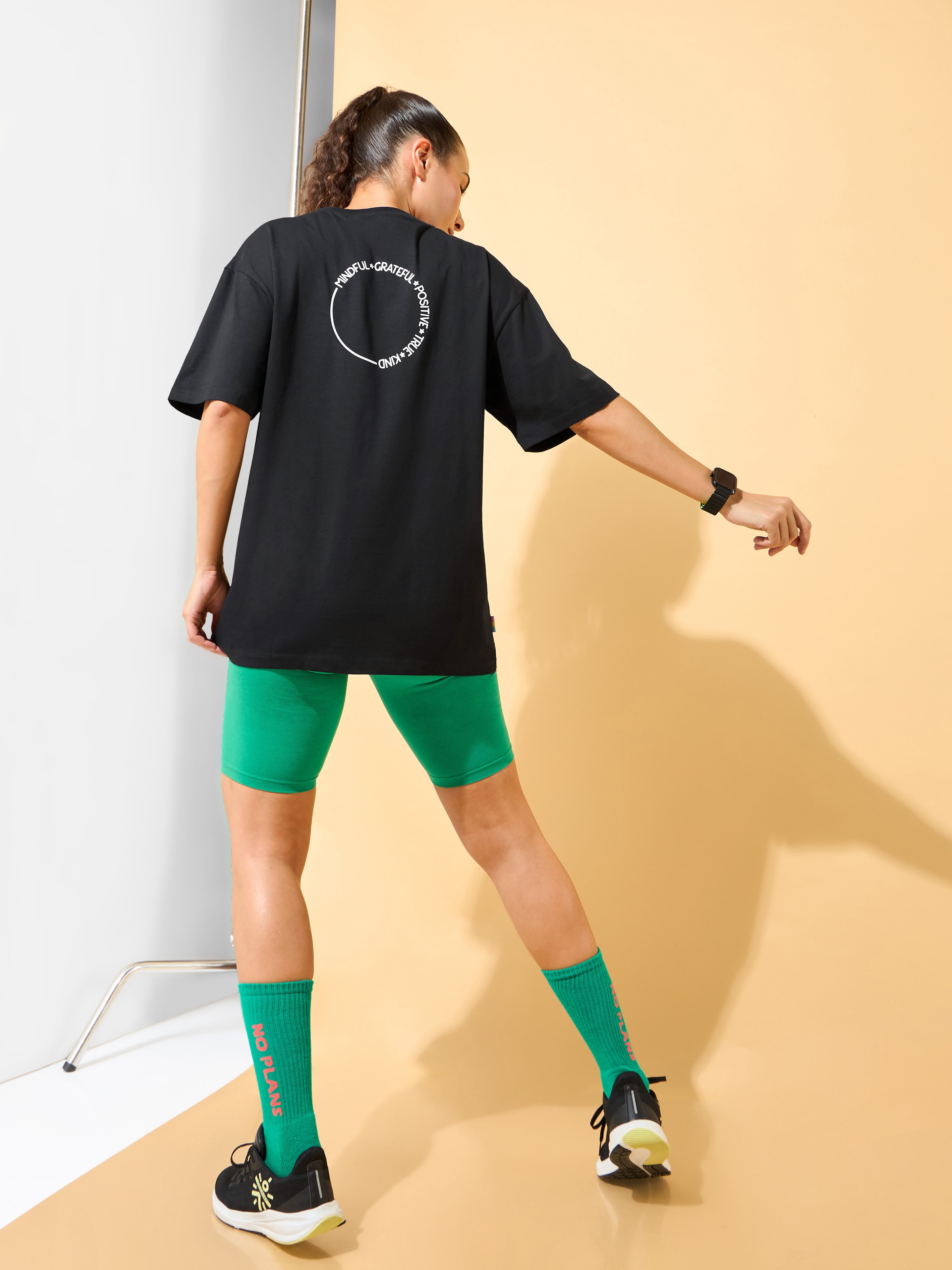 Circle Of Positive Print Oversized T-shirt