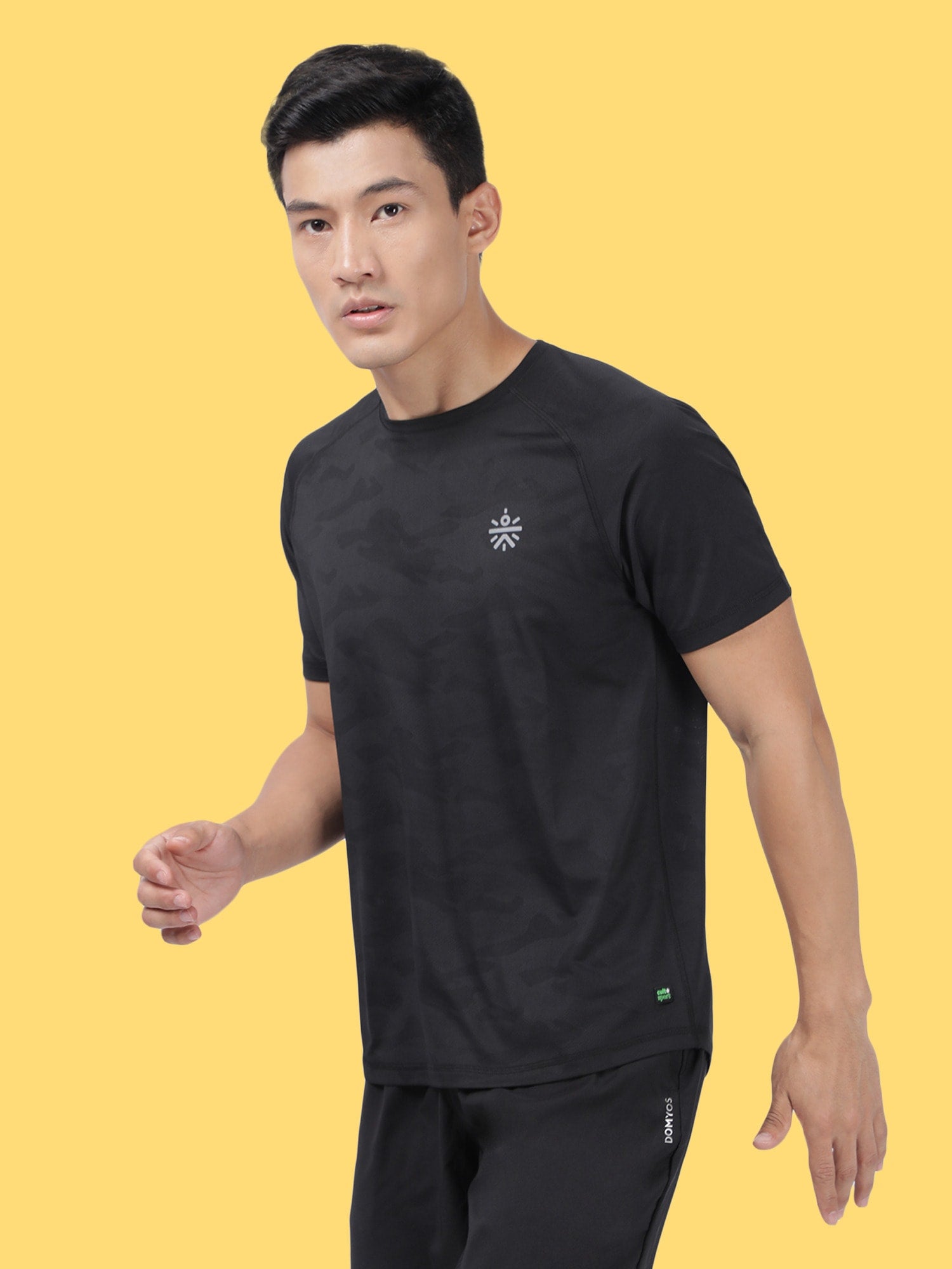 Vital Breathe Black Running Relaxed Tee