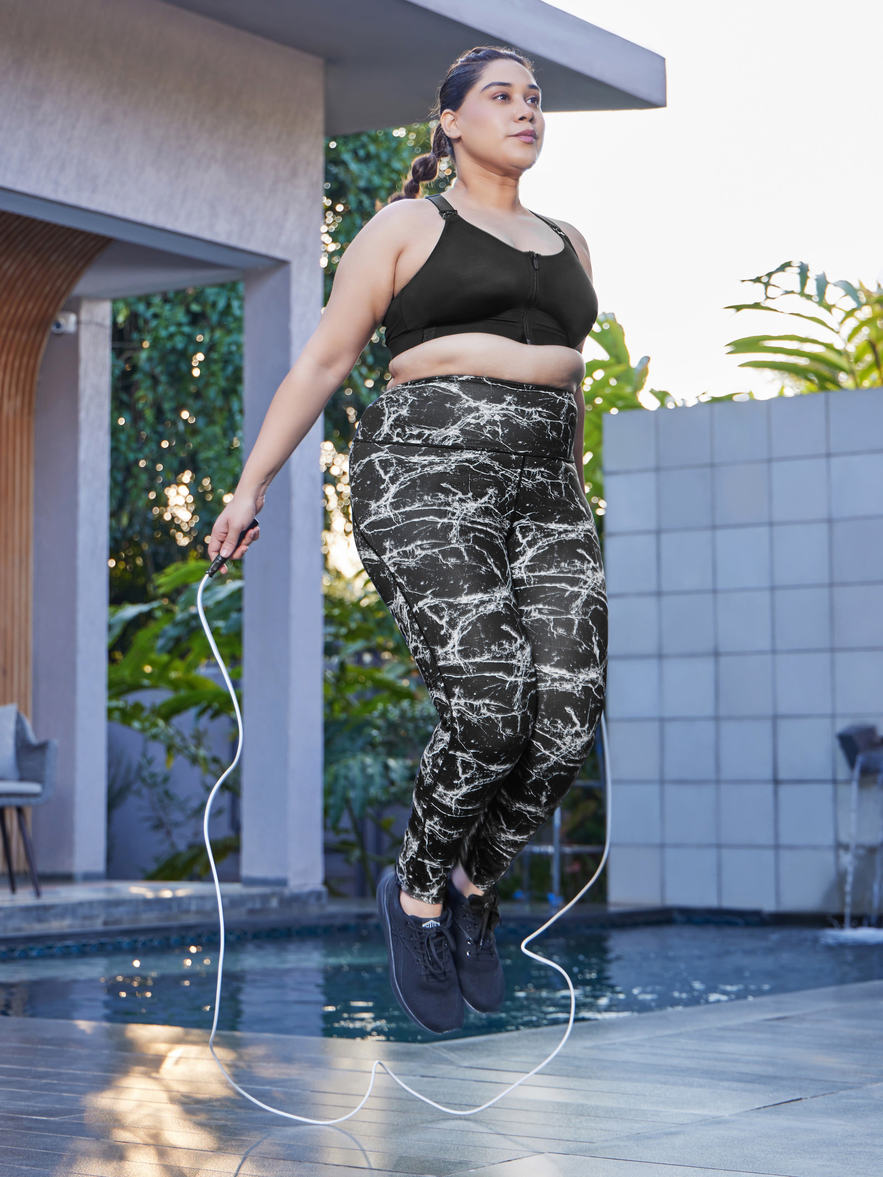 AbsoluteFit Marble Print Tights