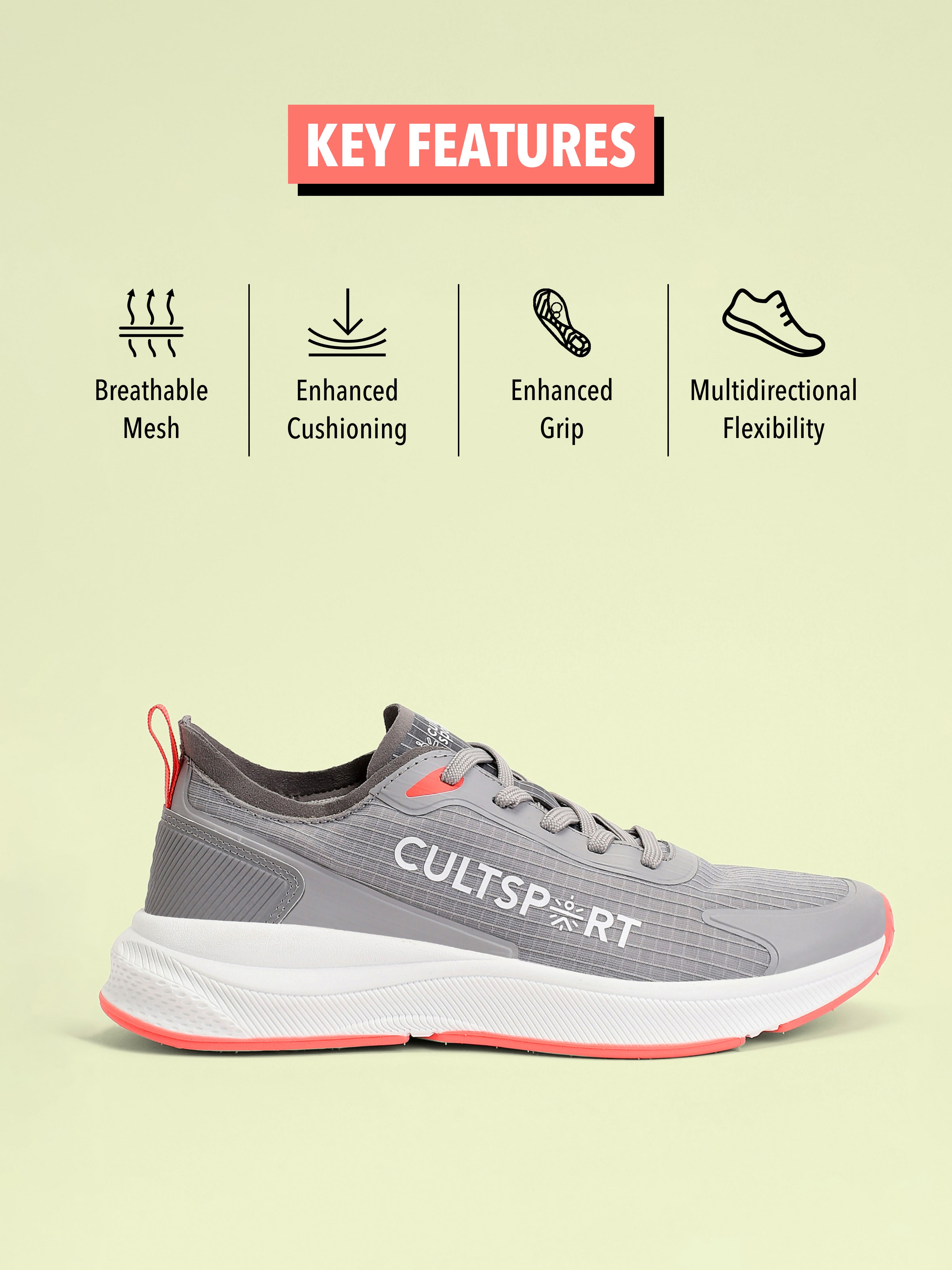 cult Comfort Women Running Shoes - Dusty Grey