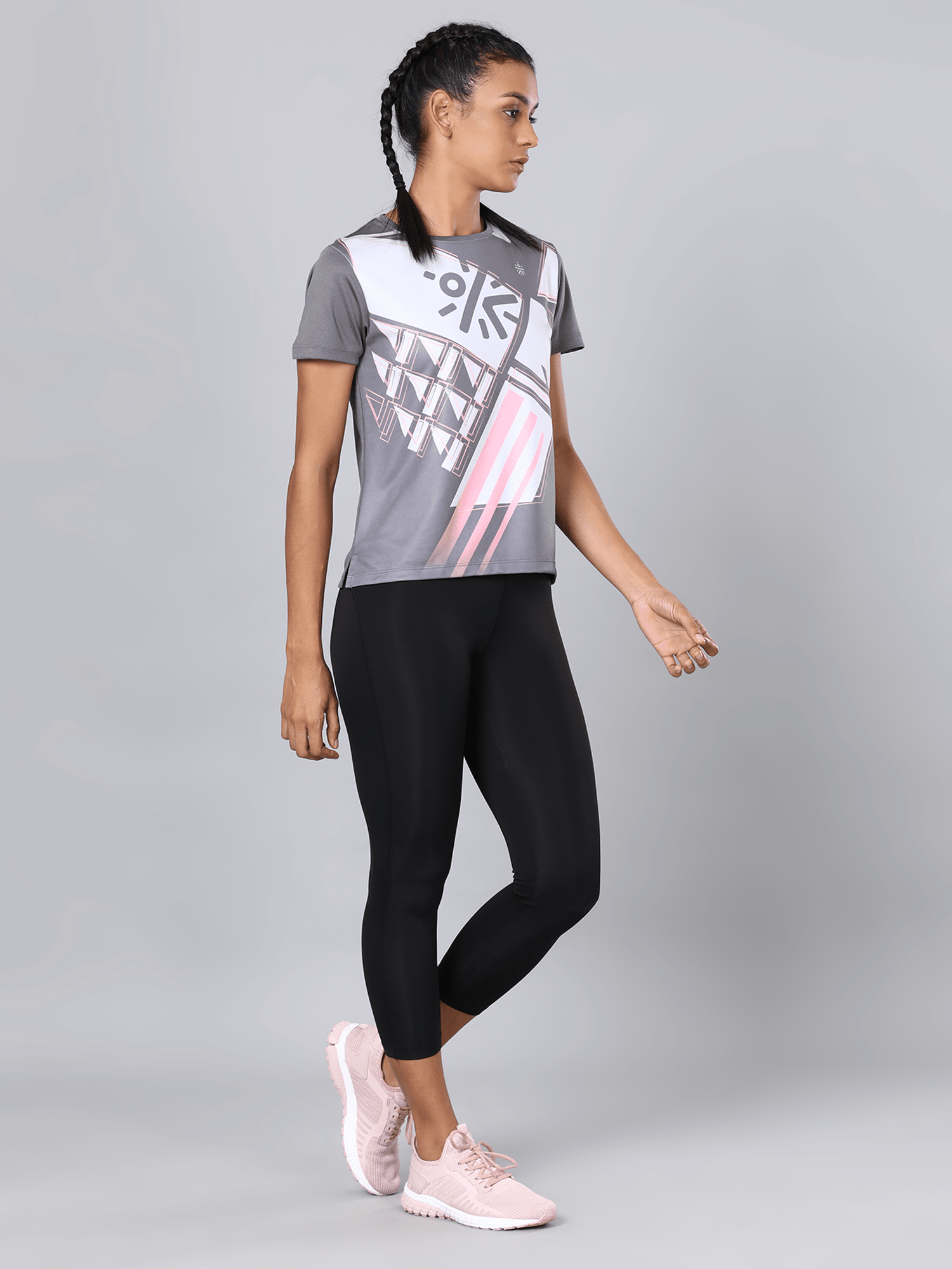 Code Graph Grey Workout Tee