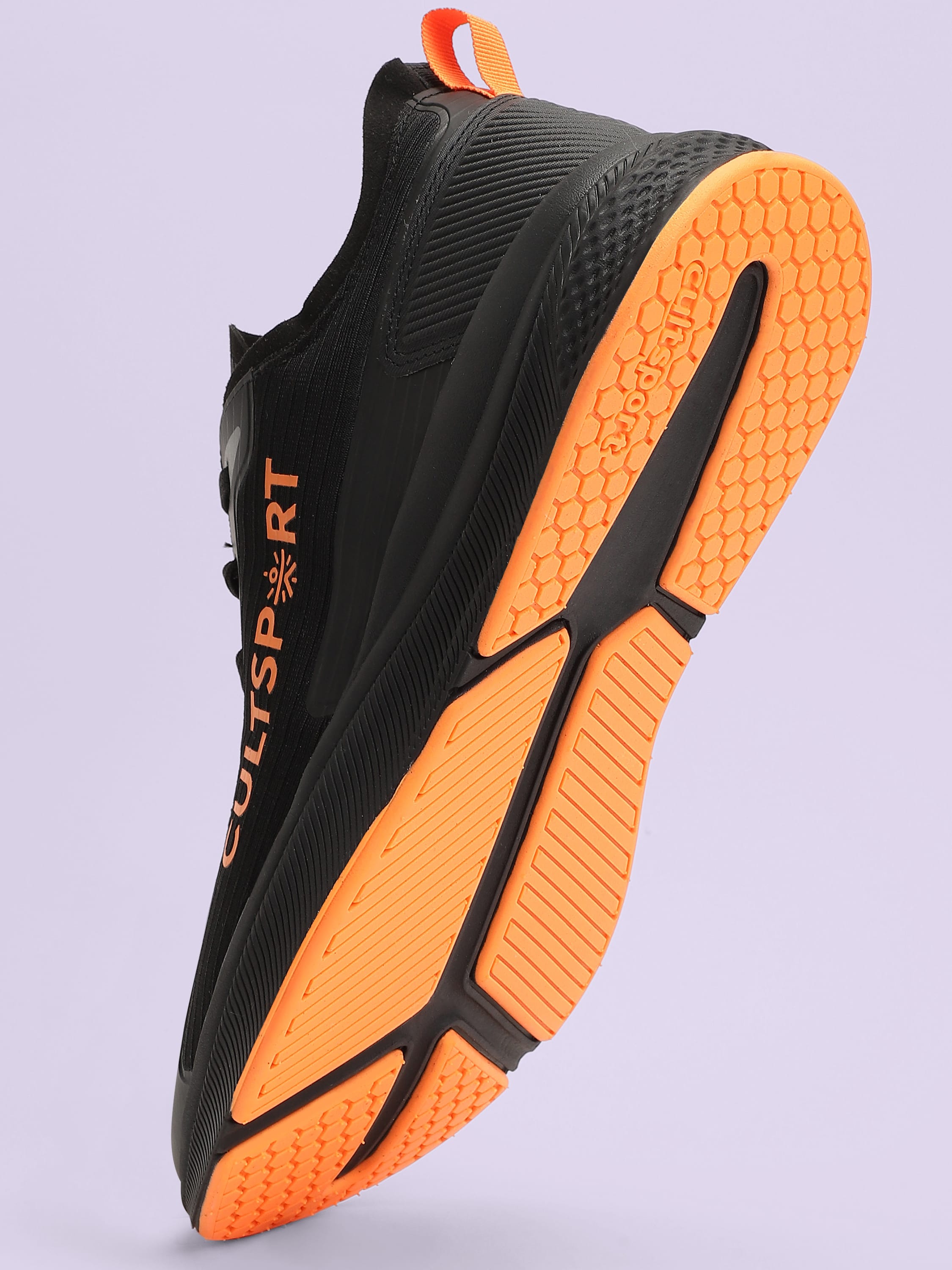 cult Comfort Men Running Shoes - Black/Orange