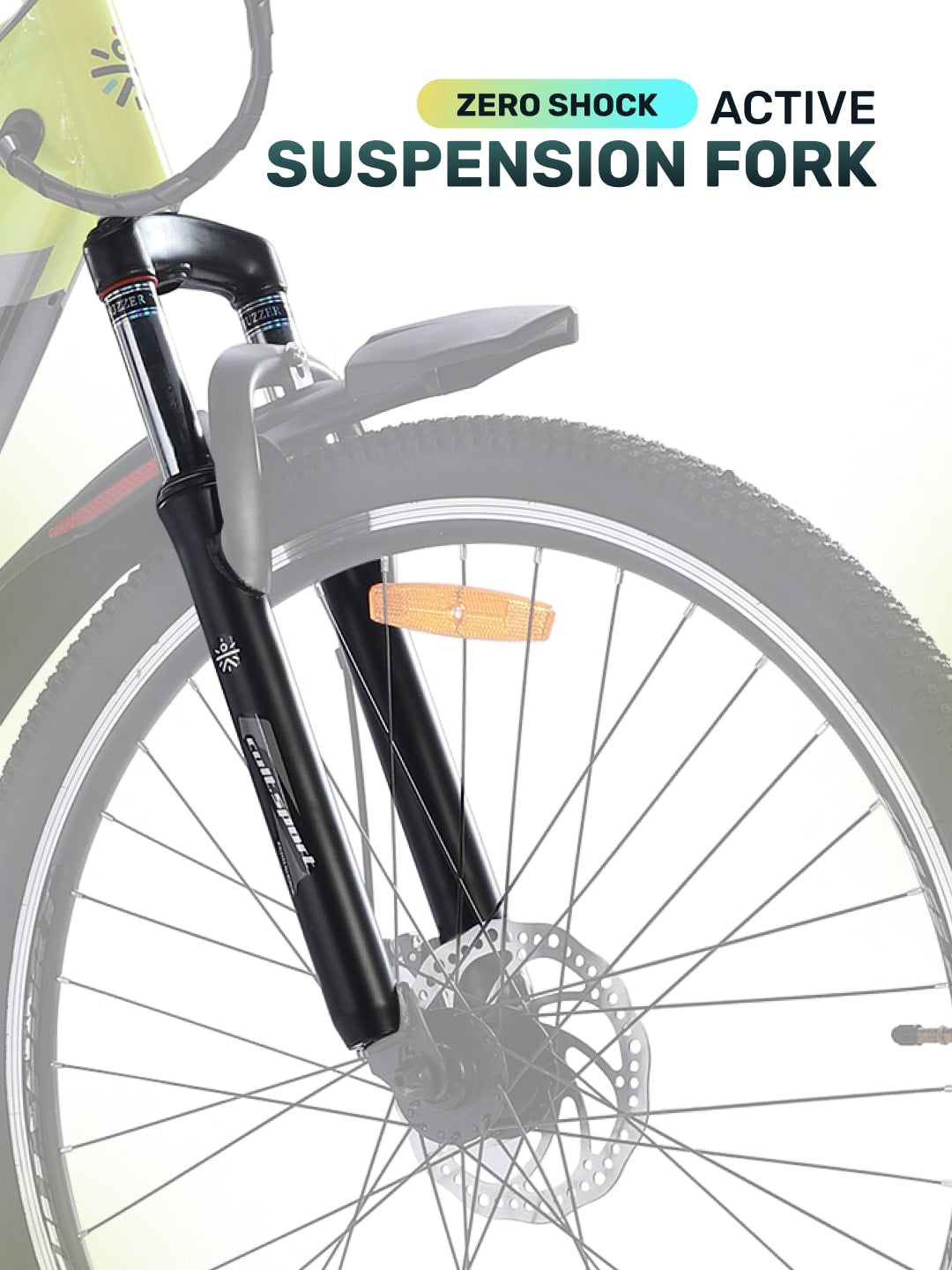 Escalator 27.5T Green with 250W BLDC Motor| 4 Hours Fast Charge| 7.8 Ah Li-ion Battery| Up to 35 Km| 27.5 Inches Wheels| Single Speed Electric Cycle | Ideal for 15+ Years