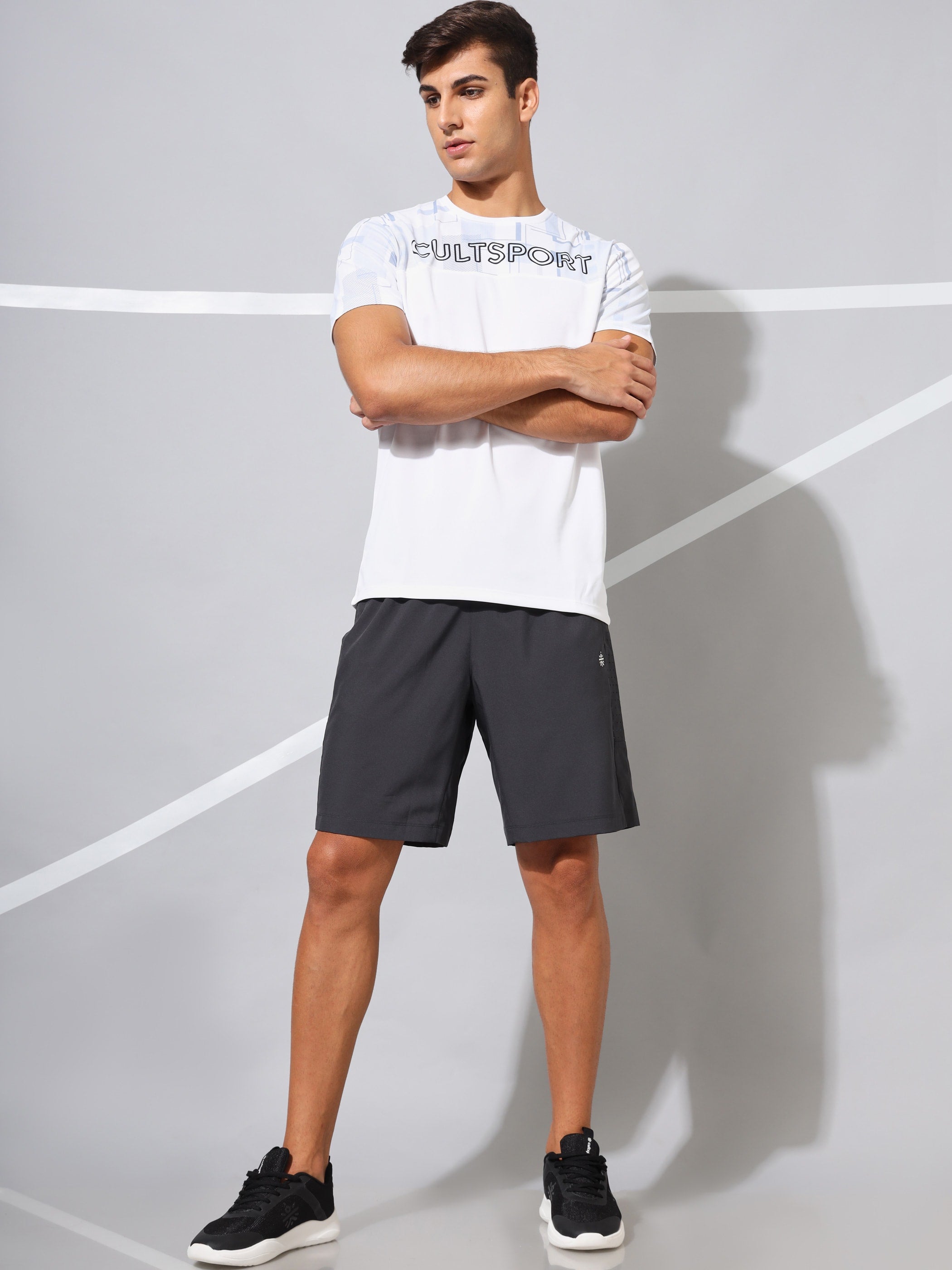 Solid Active Shorts with Perforated Panels