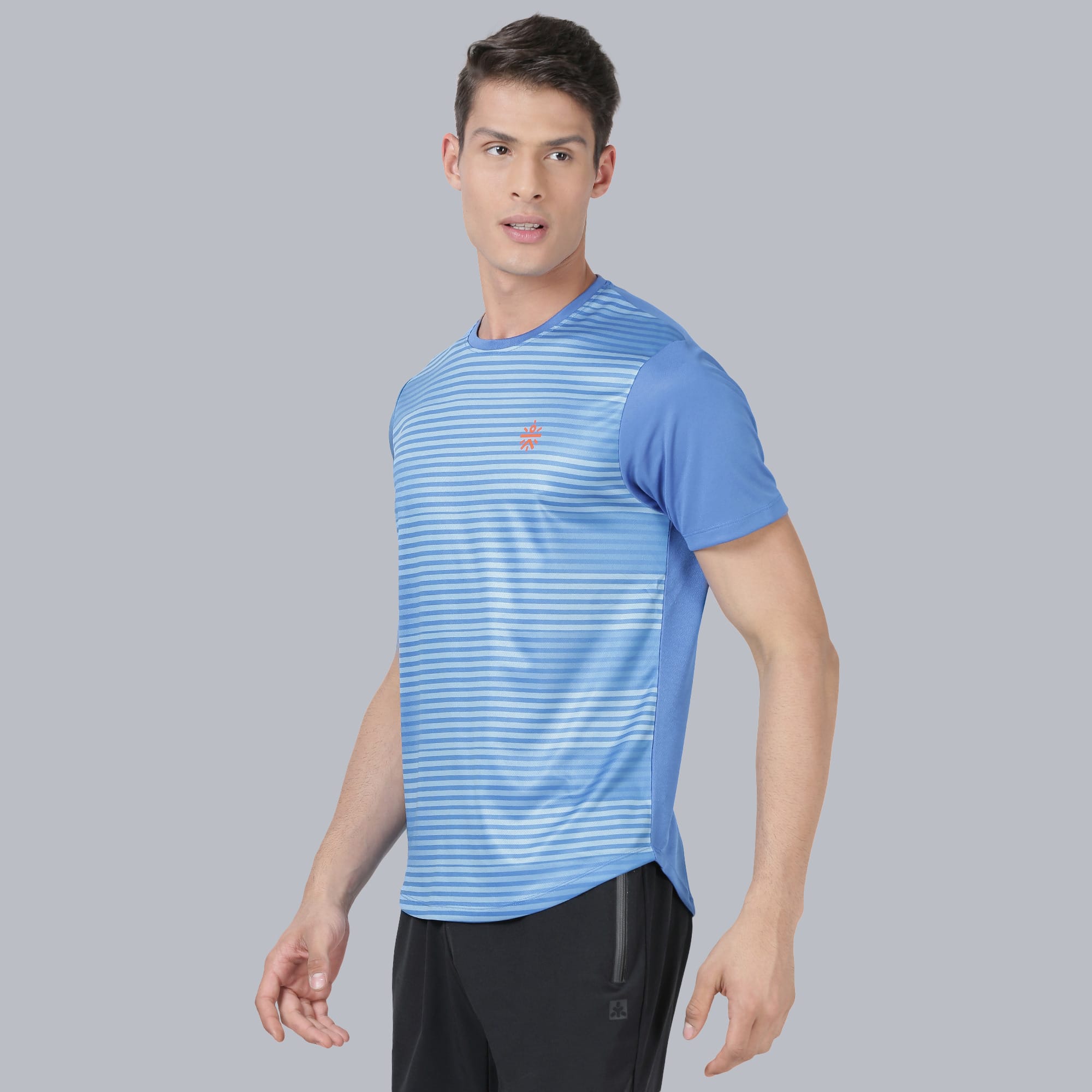 Neo Stripe Blue Running Tee